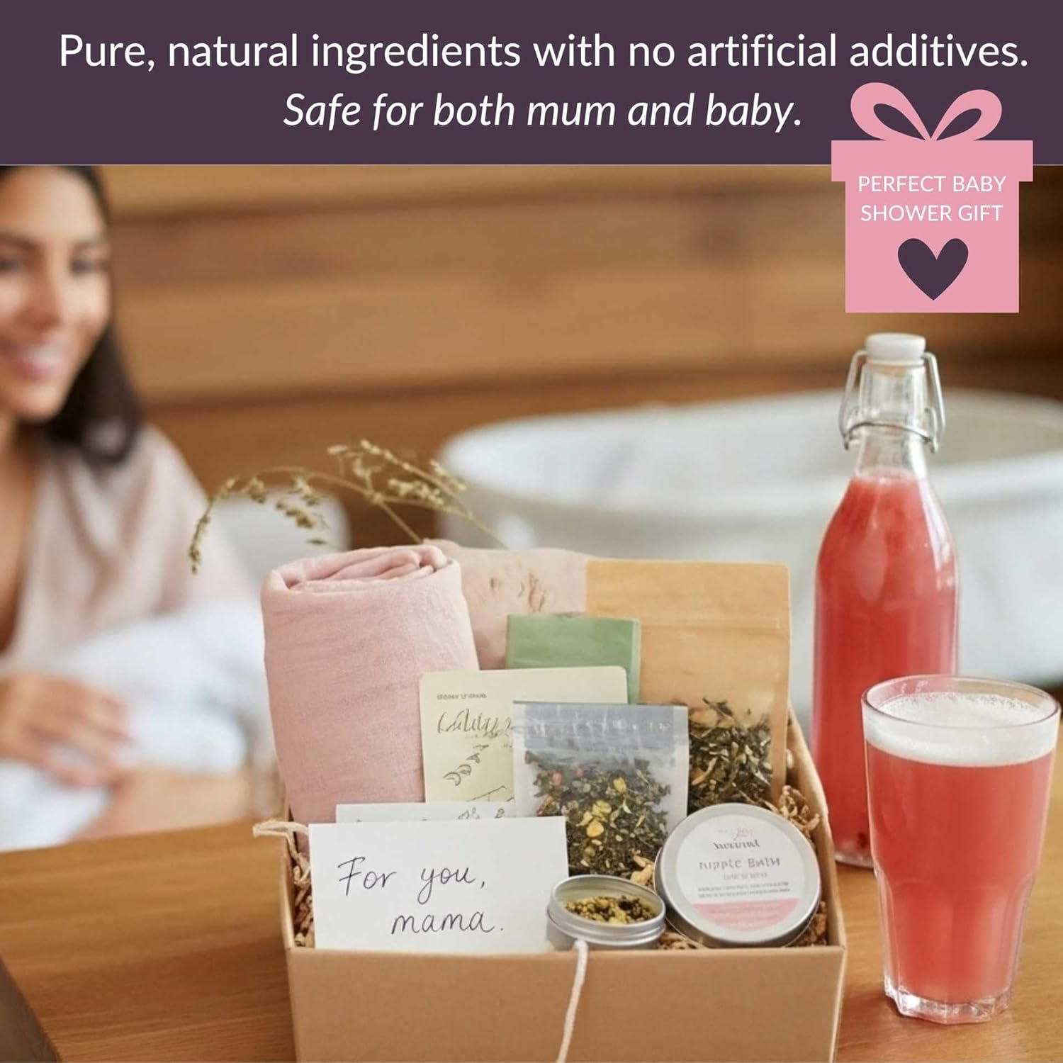 Nella Vosk Nourish Mama Recovery Hydration Powder &ndash; Collagen Protein Powder Drink with Vitamin C for Postpartum & Breastfeeding Support (No Added Sugar, Sweetened with Stevia) (150Gm, Watermelon Cherry) image number 5