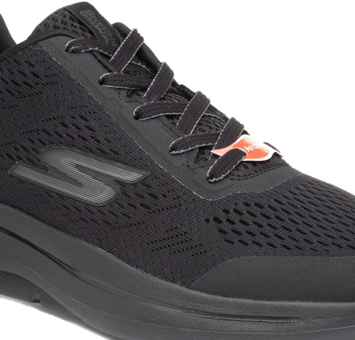 Skechers Men'S Go Walk Arch Fit Idyllic Sneaker, 49.5 EU Ancho, Black Textile Synthetic Trim, 7.5 US image number 6