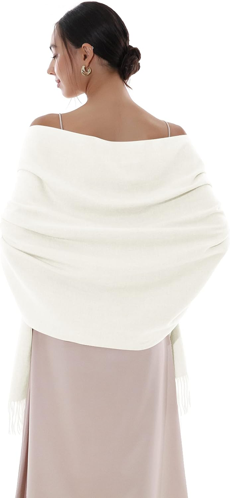 RIIQIICHY Womens Winter Scarfs Soft Warm Pashmina Shawls Long Large Wraps Scarfs for Evening Dresses image number 1