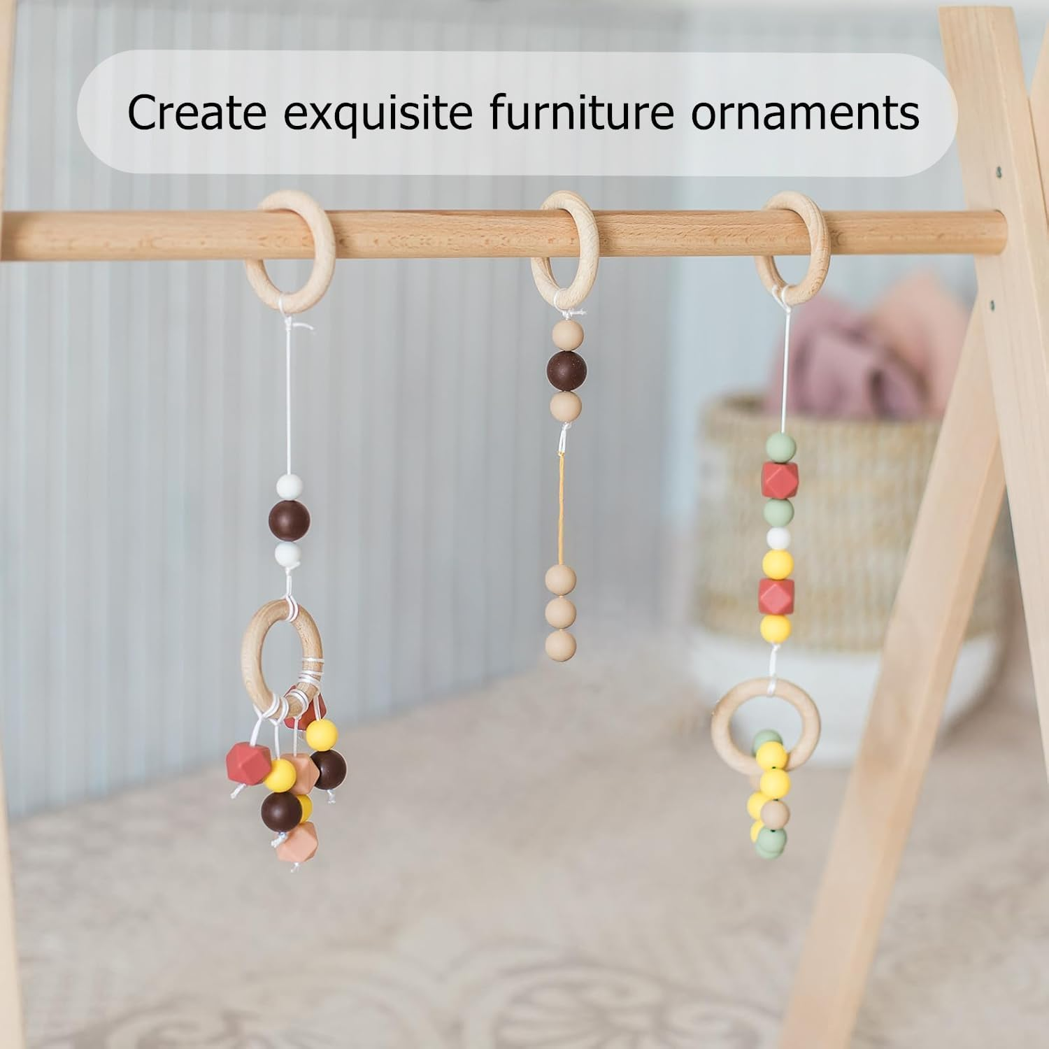 Kastetards 16 PCS Unfinished Natural Solid Wooden Loops,Natural Wood Rings, Solid Wood Circles,A Smooth Wooden Ring for Pendant Connectors Jewelry Making Macrame DIY Crafting image number 4