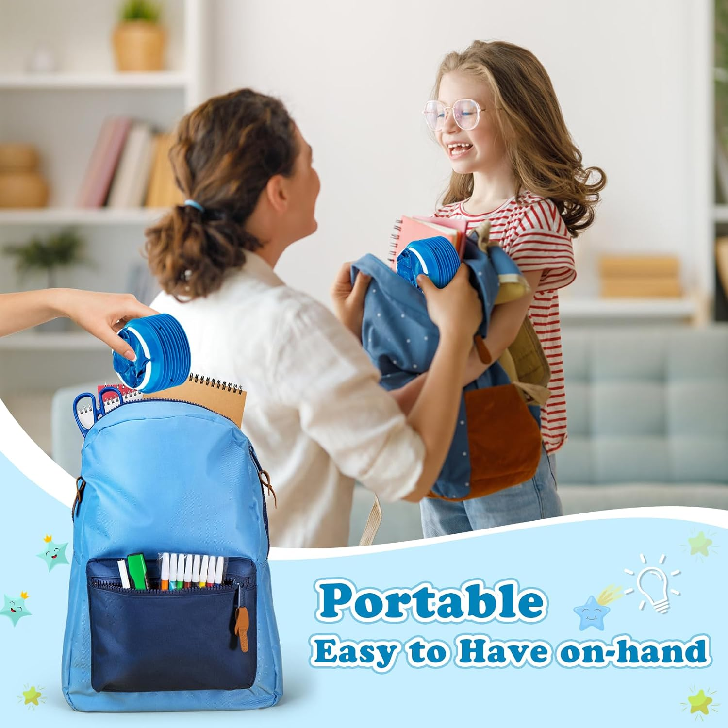 25 Pack Kids Vomit Bags Disposable &ndash; Leakproof Vomit Bag for Car, Road Trip, Motion Sickness Relief &ndash; Emesis Bags for Toddlers, Travel Essentials, Hospital-Grade Barf Pockets (800Ml)