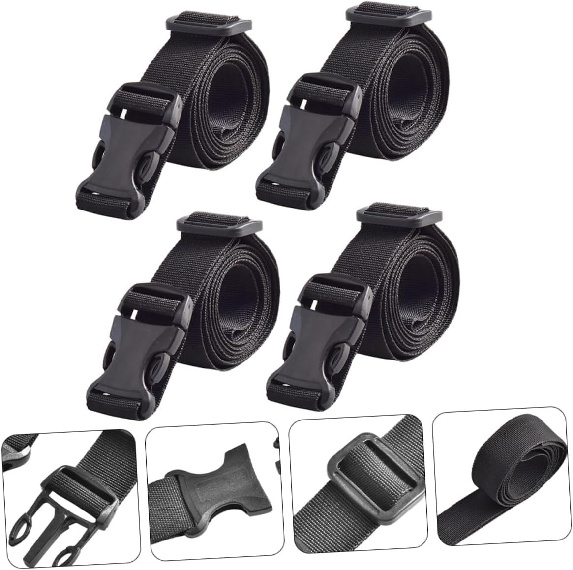 LRXIYODE 4Pcs Tie down Straps for Luggage Outdoor Travel Lashing Straps for Luggage Safety for Hiking and Camping Trips image number 5