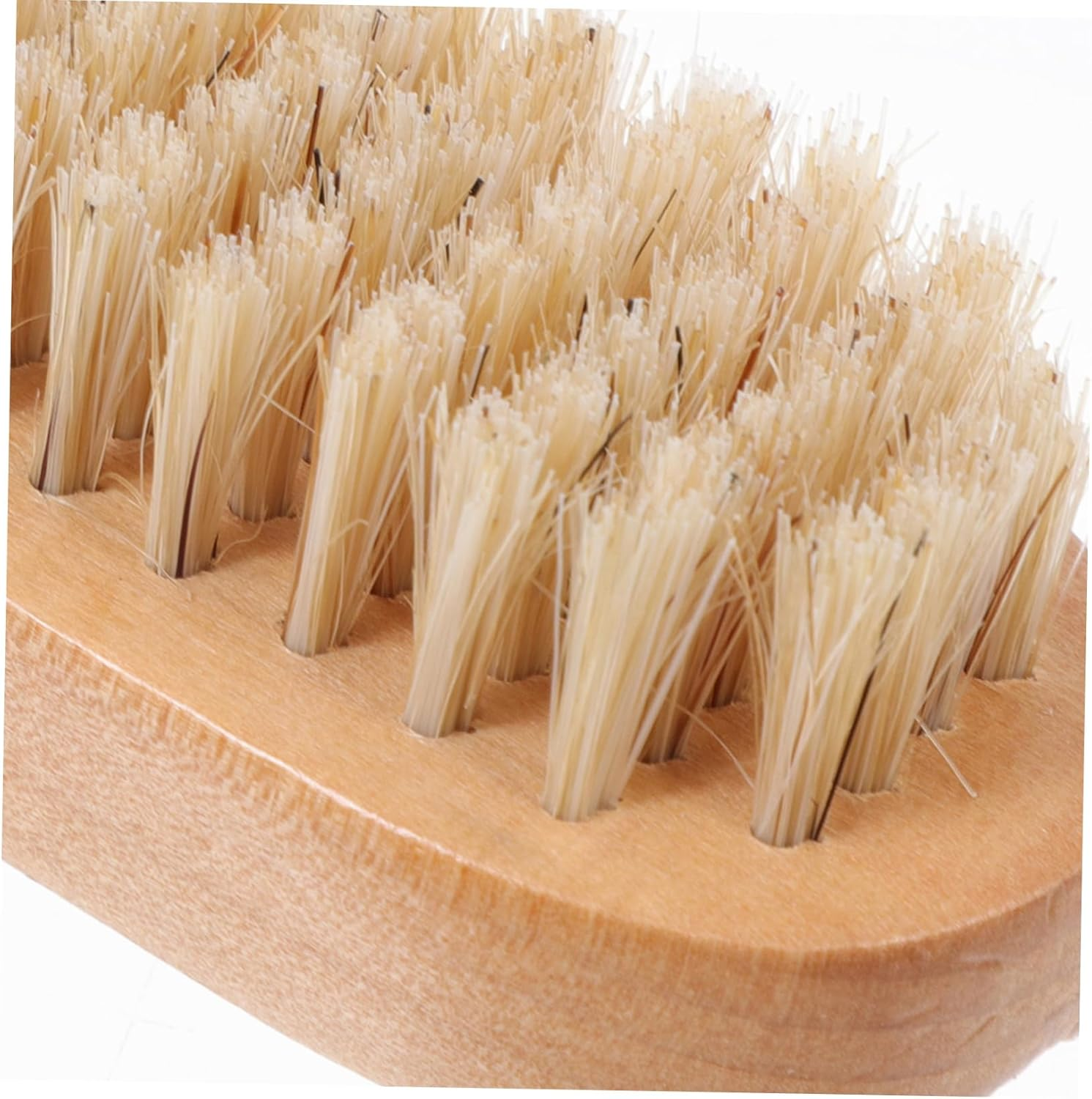 LALADEFIEE Wood Boar Bristle Nail Brush Nail Art Brush Cleaner for Home Professional Use image number 2