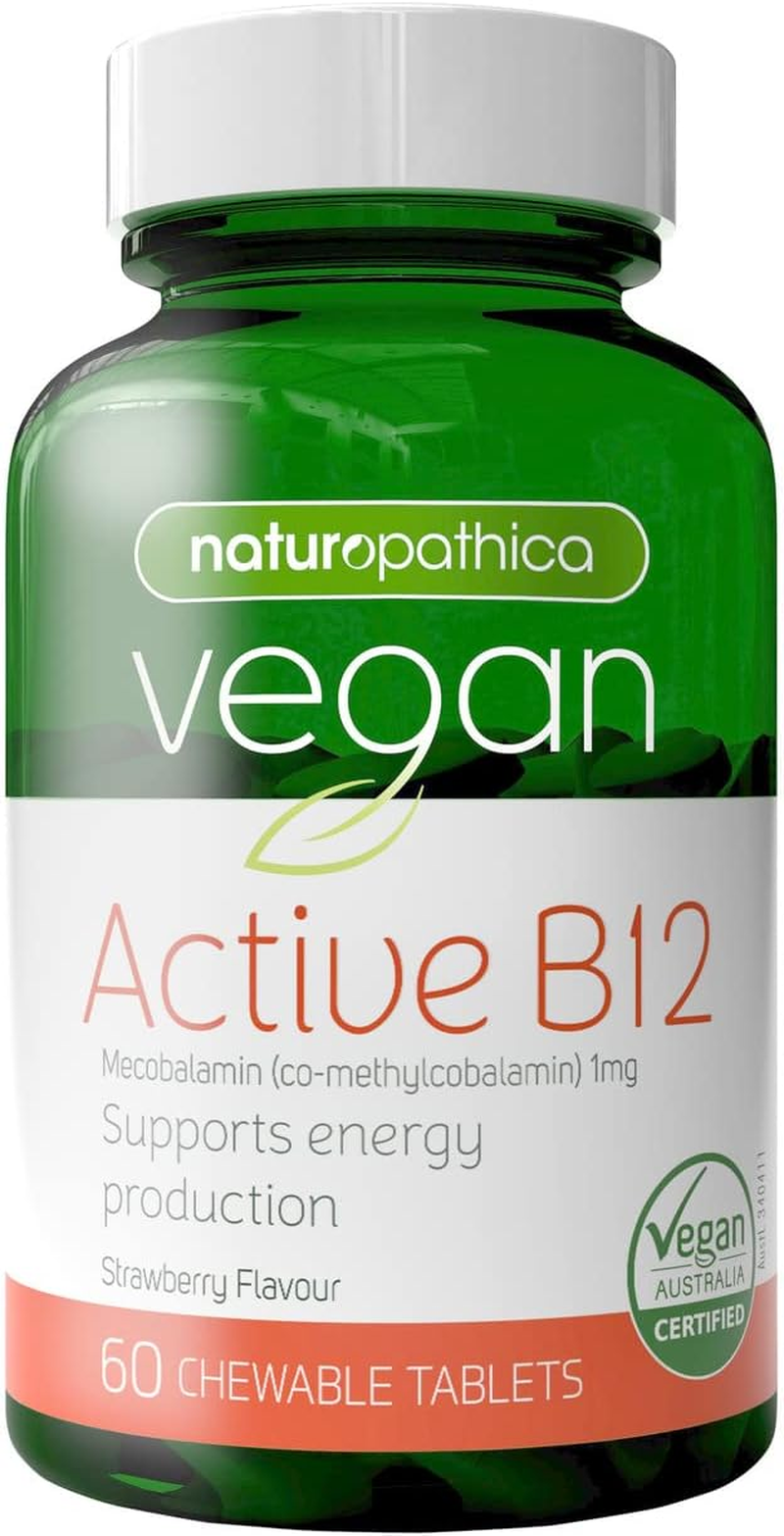 Naturopathica Vegan Active B12 60 Chewable Tablets