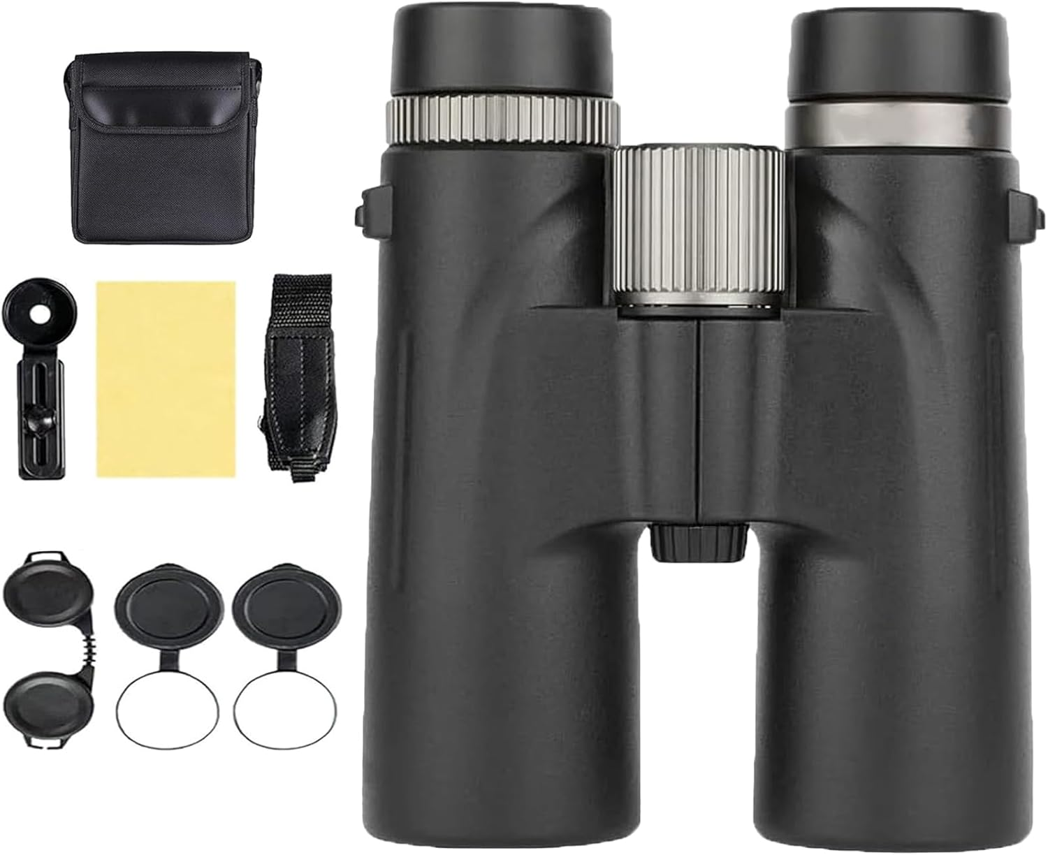 12X42 Adults High Magnification Binoculars, Waterproof & Fogproof, Wider View, Night Vision, Great for Bird Watching, Hunting & Travel and Concerts (Green)