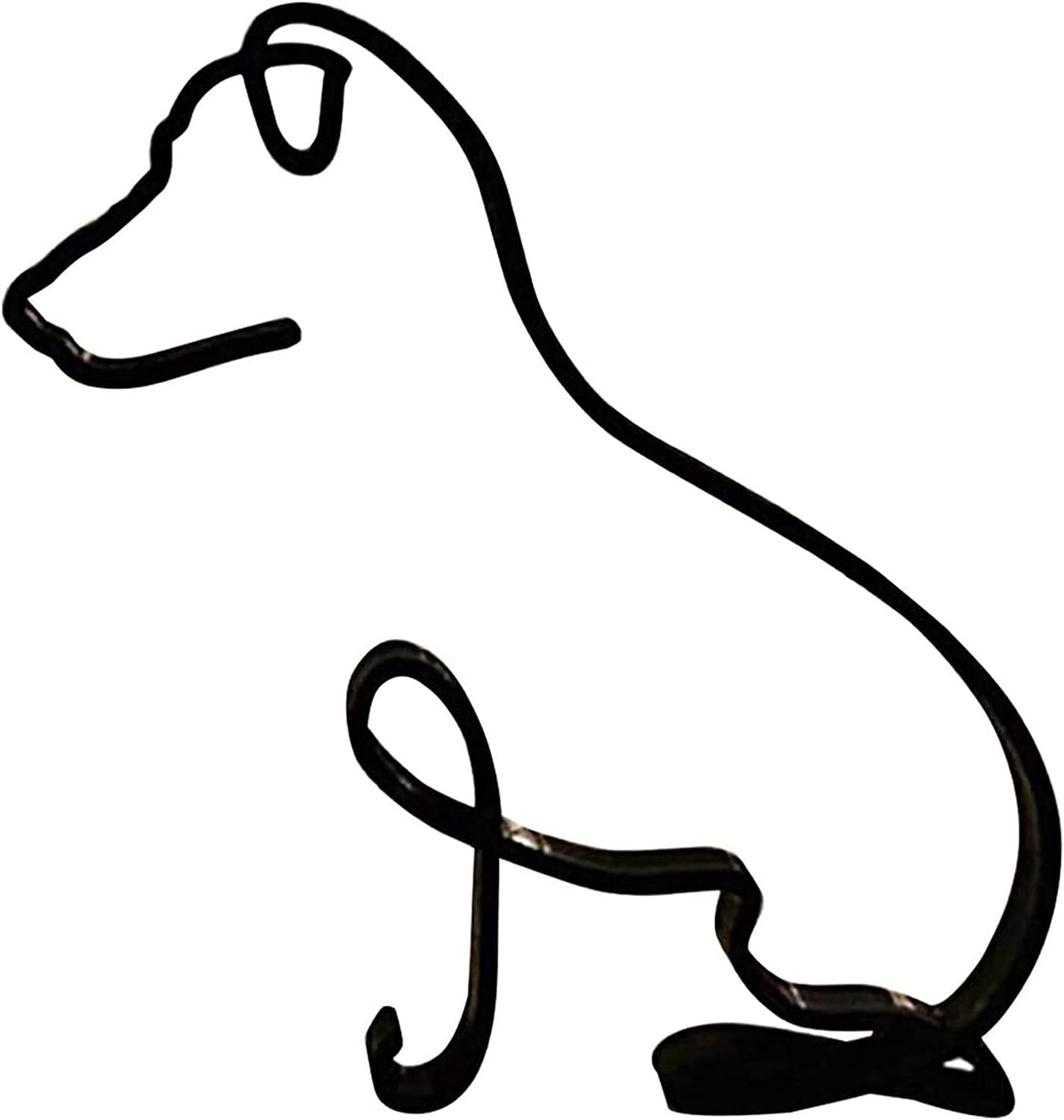 YRHSPORT Minimalist Art Sculpture, Personalized Metal Abstract Metal Line Minimalist Art Crafts Creative Line Drawing Ornaments for Wall, Living Room, Home Office Desk Decoration (Jack Russell) image number 2