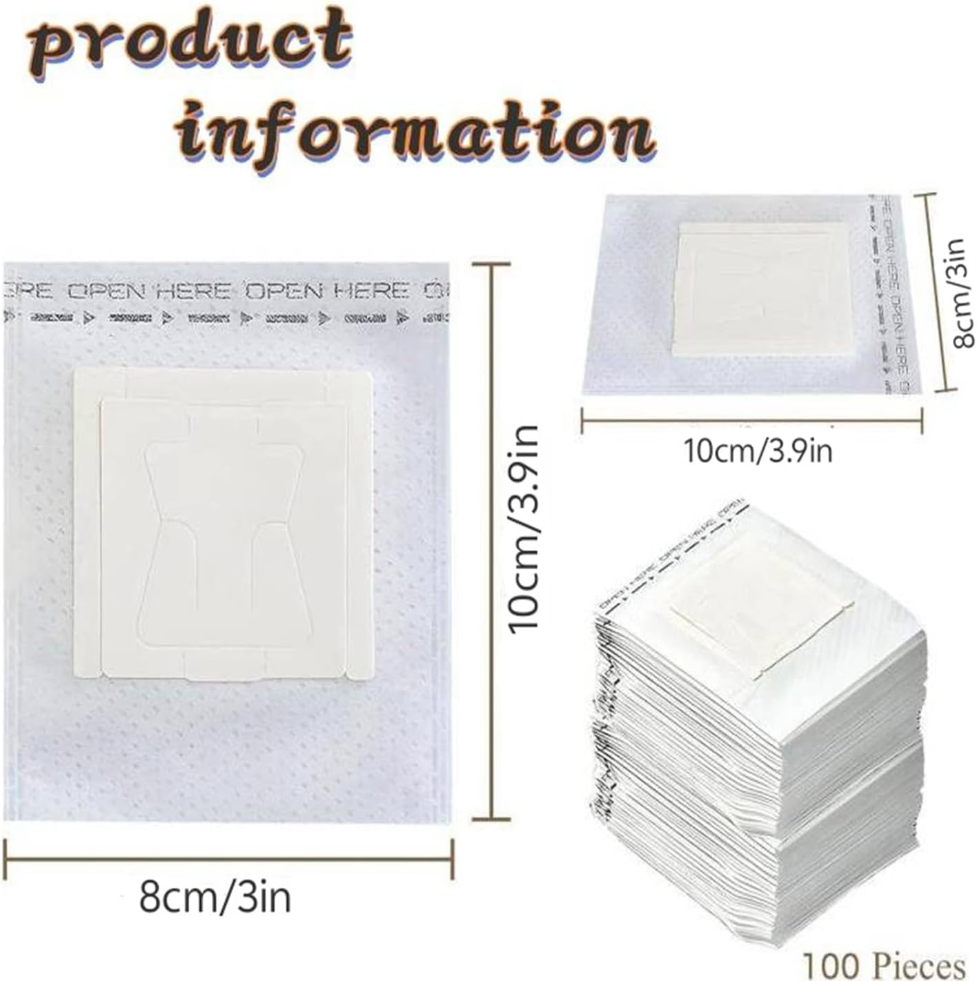 100Pcs Portable Coffee Filter Paper Bag, Hanging Ear Drip Coffee Bag, Single Serve Disposable Drip Coffee Filter Bag for Travel, Camping, Home, Office Daily, House image number 3