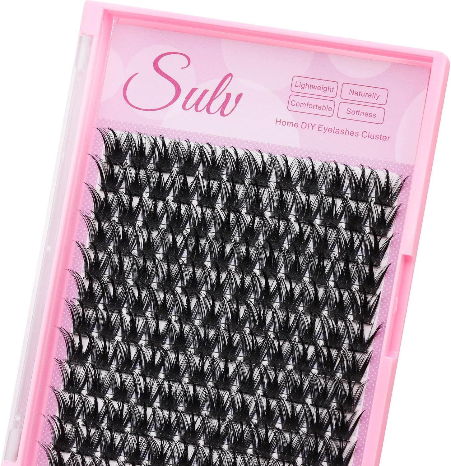 SULV DIY False Lash Extension Clusters D Curl 144 Pcs 10/12/14/16/18Mm Individual Lashes Cluster Lashes Eyelash Lash Eyelash Extension Lash Extension for Beginners at Home (H028-10Mm) image number 2