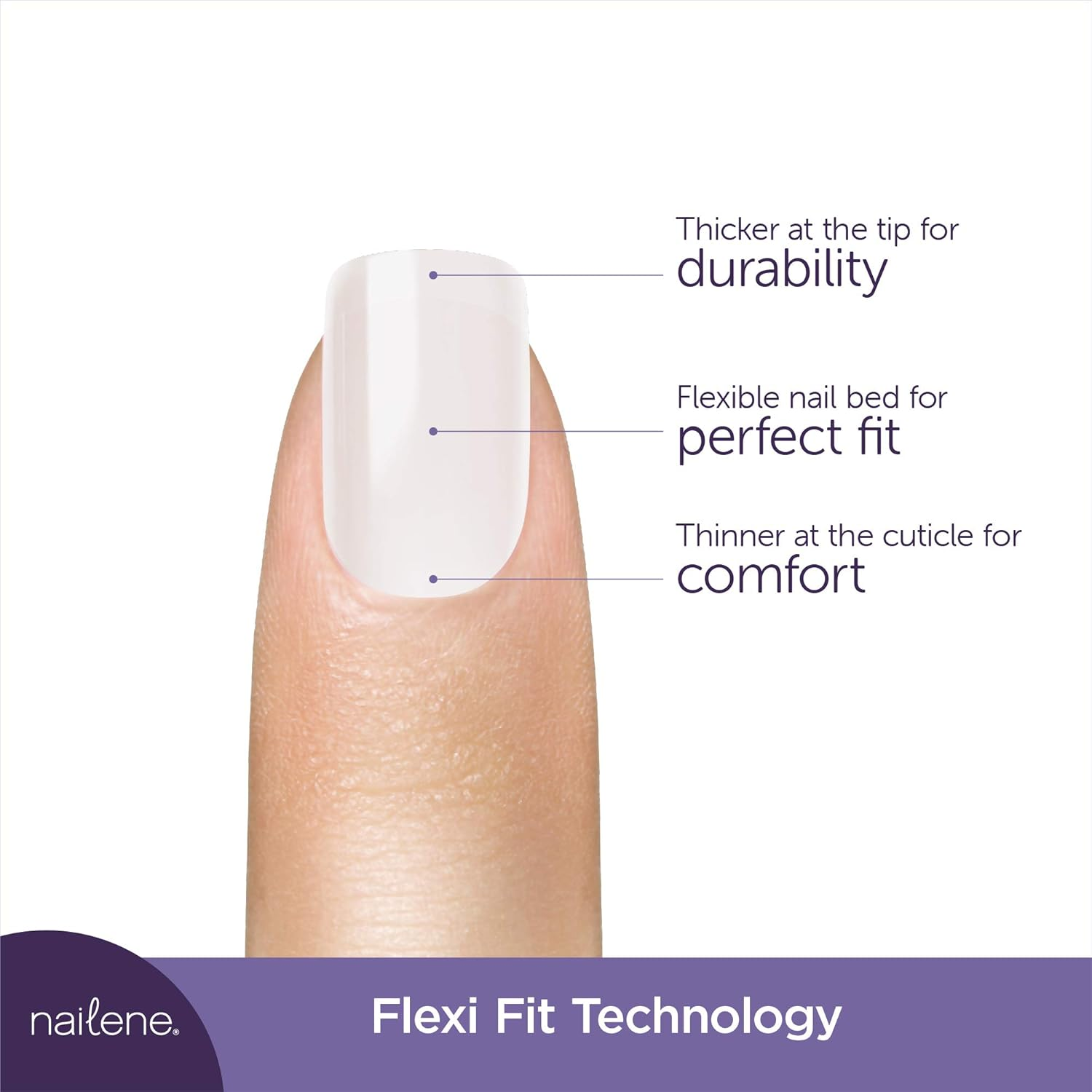 Nailene so Natural Full Cover Undecorated Nails and Tips (Pack of 216) image number 5