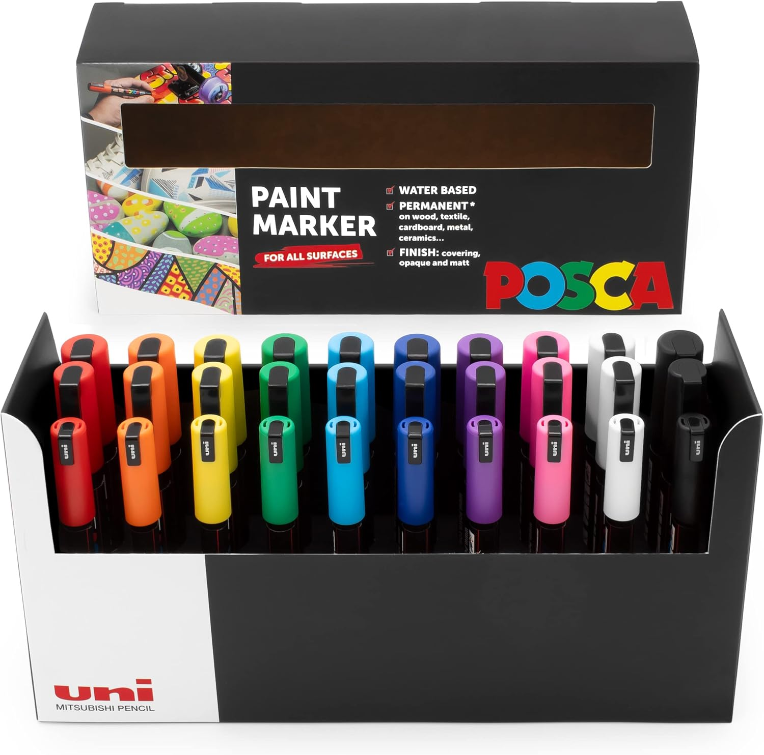 POSCA - PC-3M - Paint Marker Art Pens - 0.9-1.3Mm - Deskset of 23 Colours image number 3