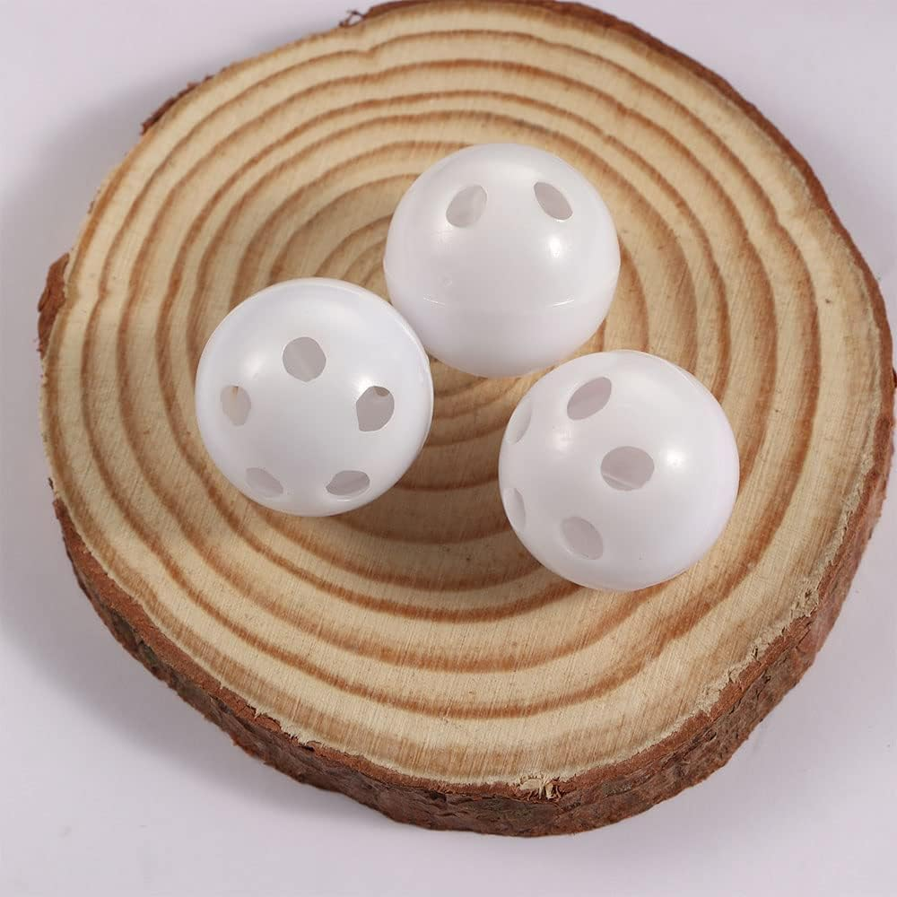 10 Pcs White Rattle Balls Inserts Rattle Box Repair Doll Noise Maker Noise Maker Insert Rattle for Animal Puppet Doll Pet Rattles and Plush Rings image number 2