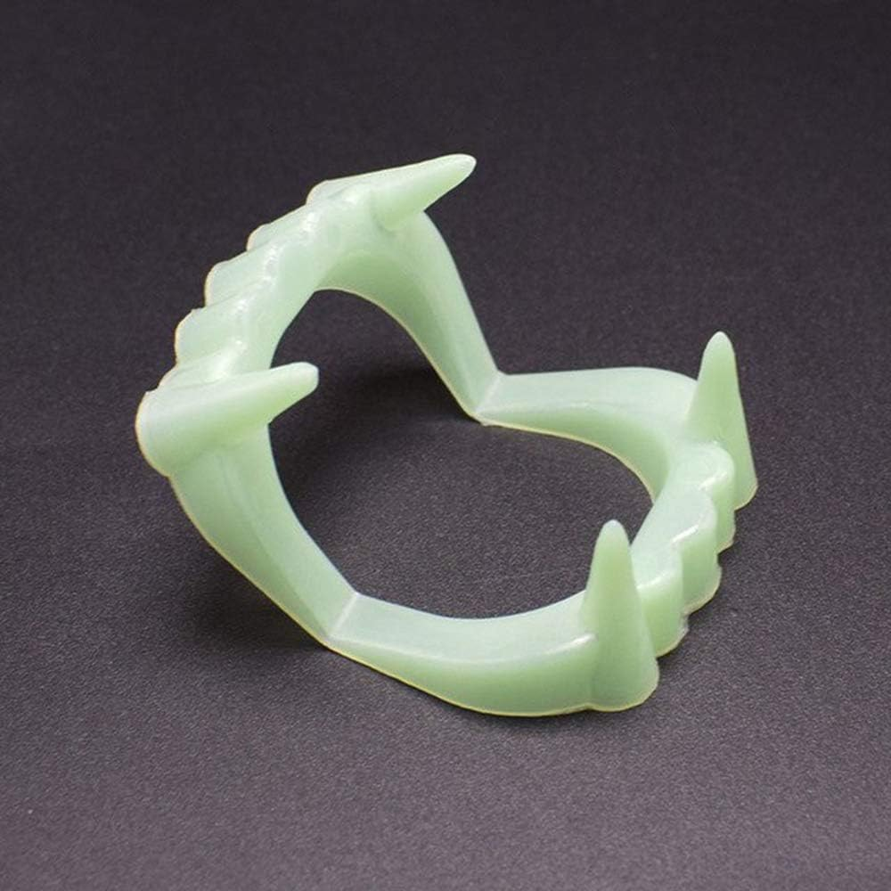 Halloween Vampire Teeth - Glow in the Dark - One Size Fits Adults Children - for Halloween Party,Fancy Dress image number 4