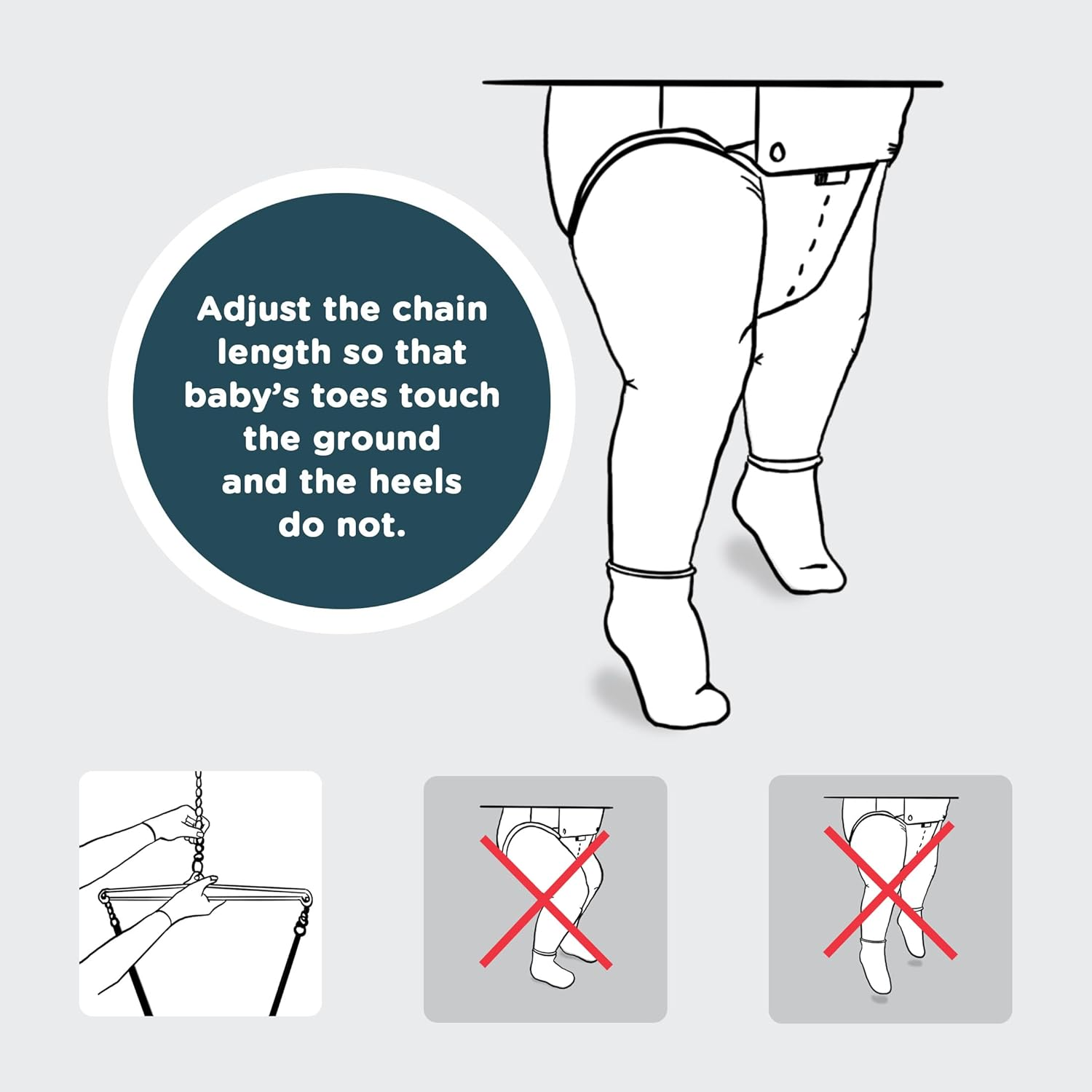 Jolly Jumper *Elite* Safari Print Saddle-The Original Jolly Jumper with Stand. Trusted by Parents to Provide Fun for Babies and to Create Cherished Memories for Families for over 75 Years, Grey Safari image number 6