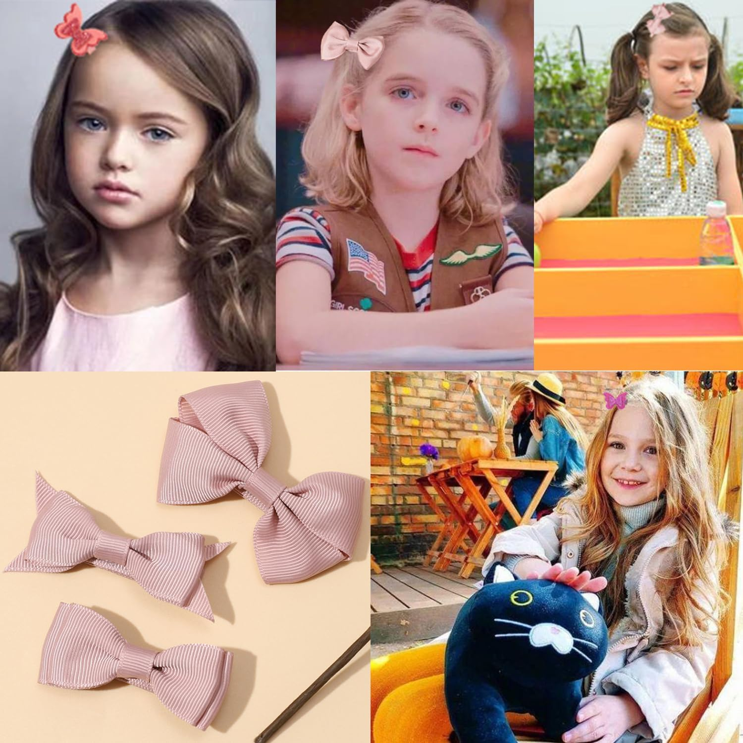 Taicols Knitted Hairpins Baby Hair Clips, 12 Pcs Plush Baby Flower Hairpins Girls Hair Clips Toddler Barrettes Fully Lined Alligator Clips Baby Girl Hair Clips for Girls Toddler Kids Children(Style 4) - Style 3 image number 4