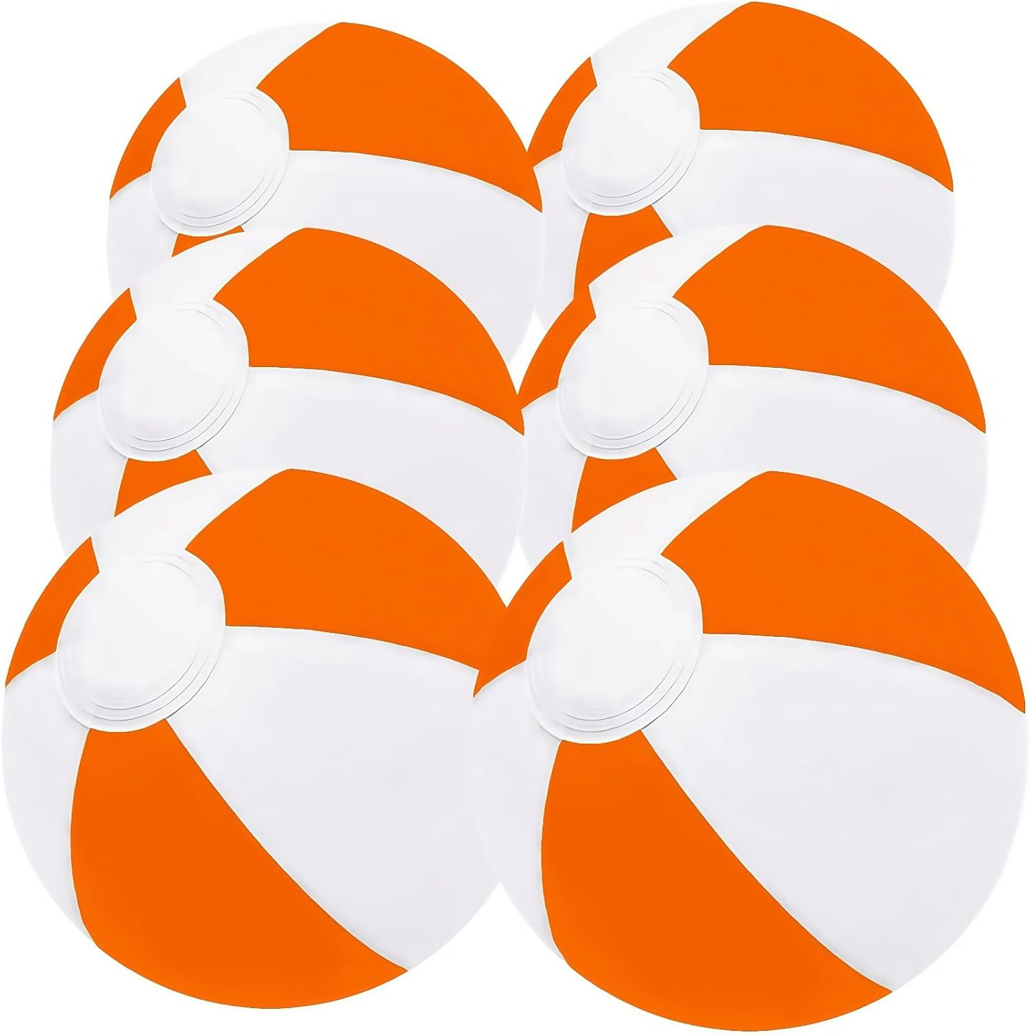 6 Pack Beach Balls, Large Inflatable Beach Balls Bulk, for Parties, Beach, Pools & Play