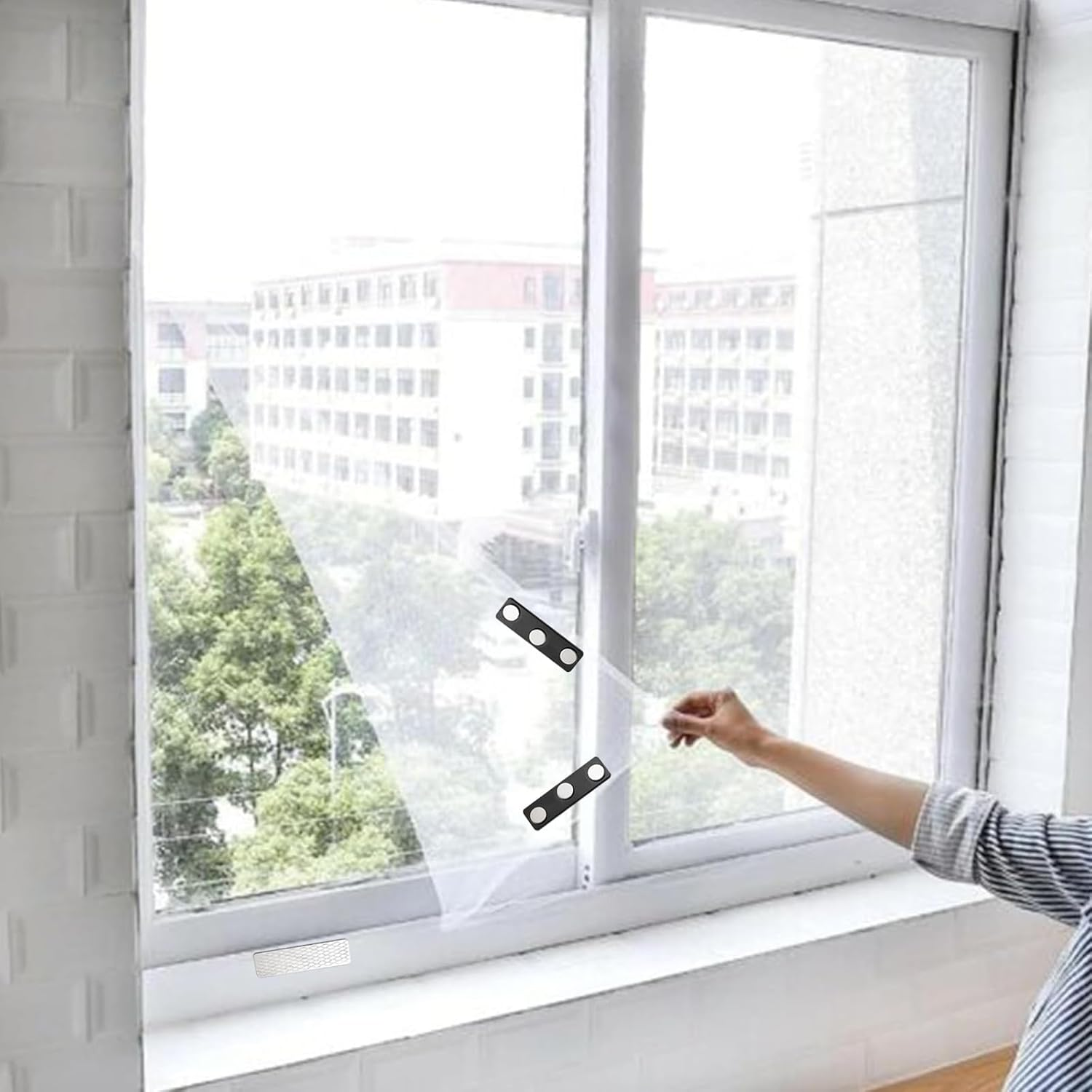 Xoelle Pack of 15 Fly Screen Window Magnet, Magnets for Fly Screen for Clamping, Screen Clip, Suitable for Attaching Screens in Kitchens, Balconies, Living Rooms and Bedrooms image number 2