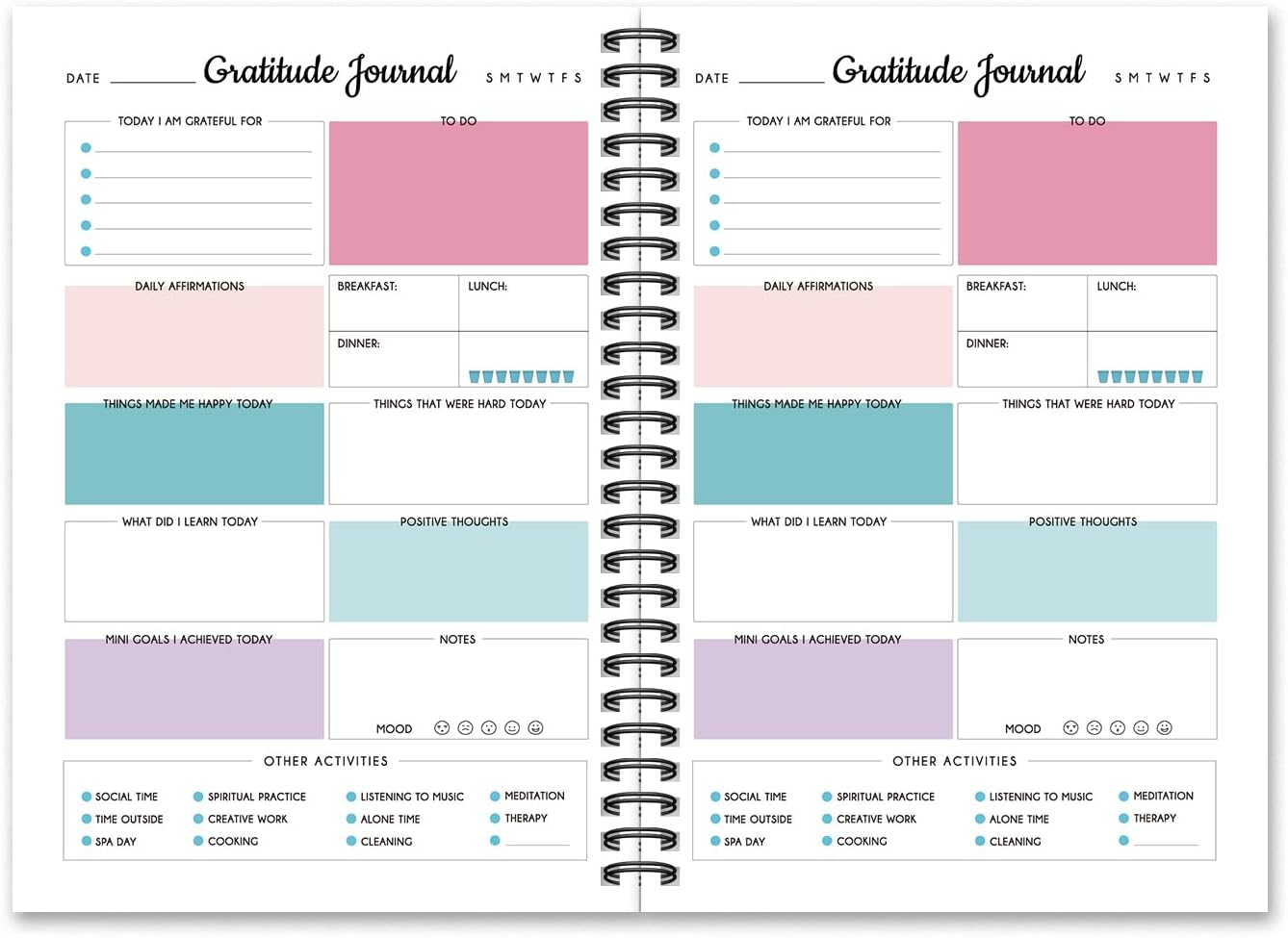The Gratitude Journal - Daily Gratitude Journal for Positivity, Mindfulness, and Affirmation - Undated Life Planner A5 8.25X5.8"