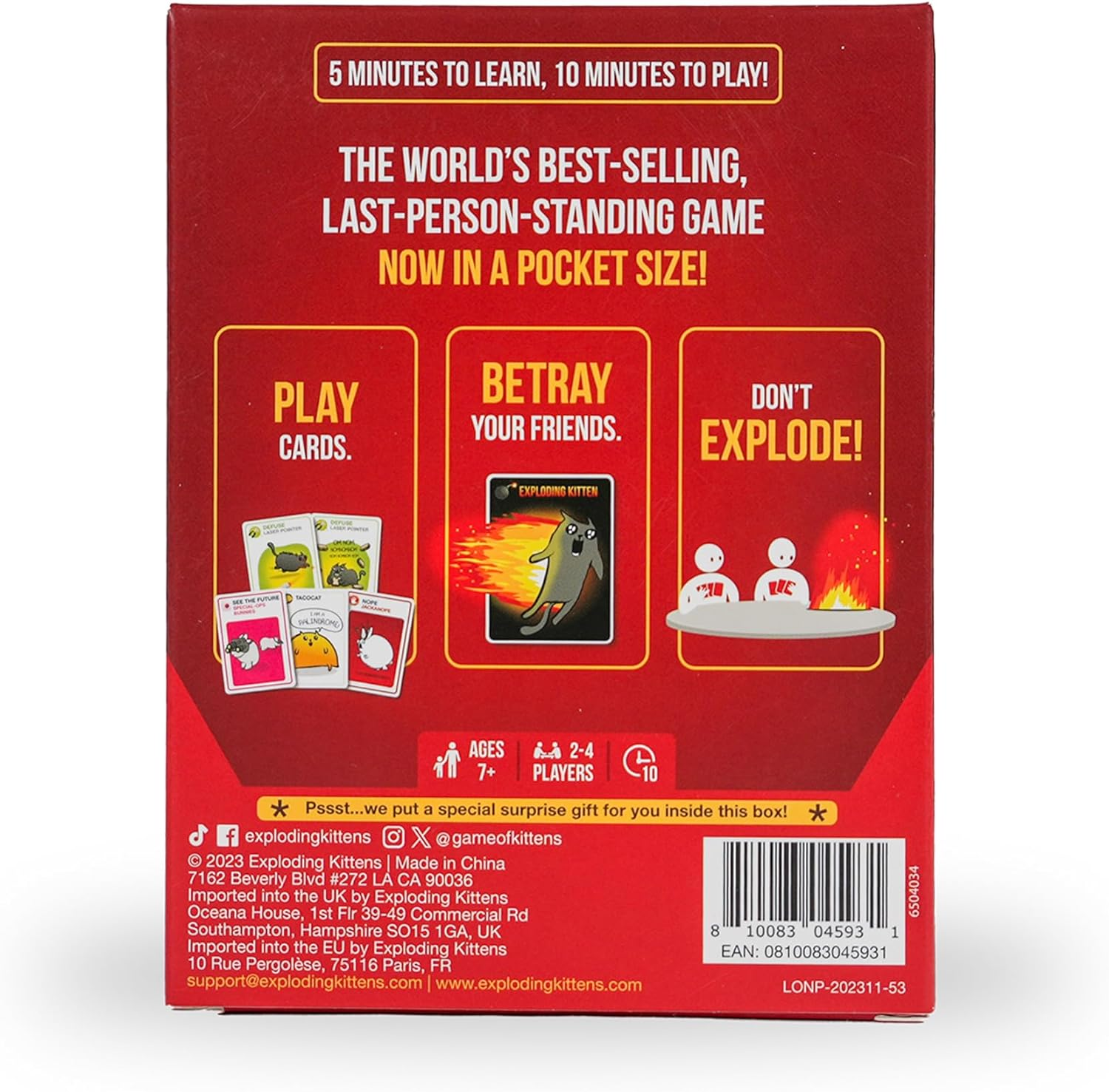Grab & Game - Exploding Kittens | Travel Sized image number 5