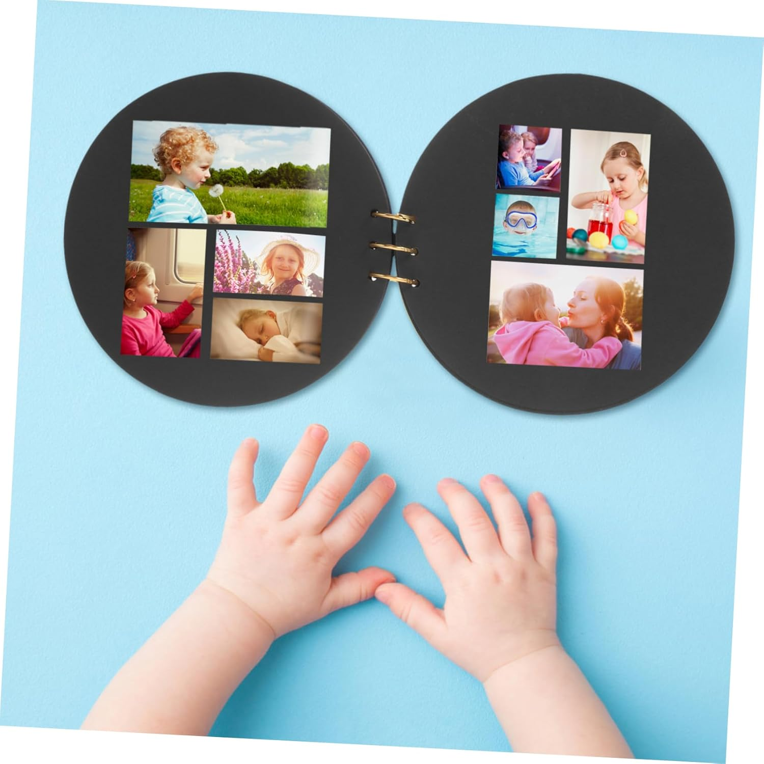 Kisangel Photo Album DIY Growth Album Book for Boy Girl Durable Felt Material Ample Storage Capacity Meaningful Shower Present Creative Design for Cherished Memories image number 2