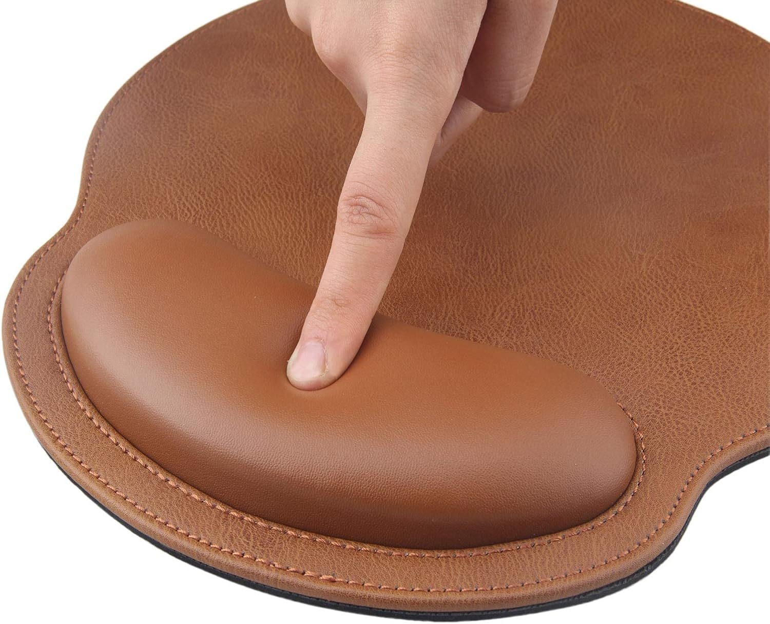 Eyscar Leather Mouse Pad Wrist Support Ergonomic Memory Foam - Lightweight Rest Nonslip Mousepad for Office,Gaming,Computer, Laptop & Mac,At Home or Work (Coffee) - Dandelion image number 6