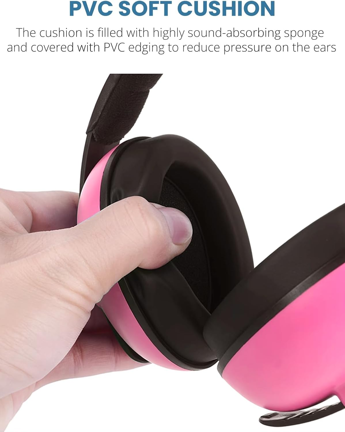 Baby Noise Protection Ear Muffs for Infants & Toddlers (0-3 Years), 26Db Hearing Protection, Ideal for Outdoor, Airplane, Sleep, Fireworks &ndash; Pink image number 2