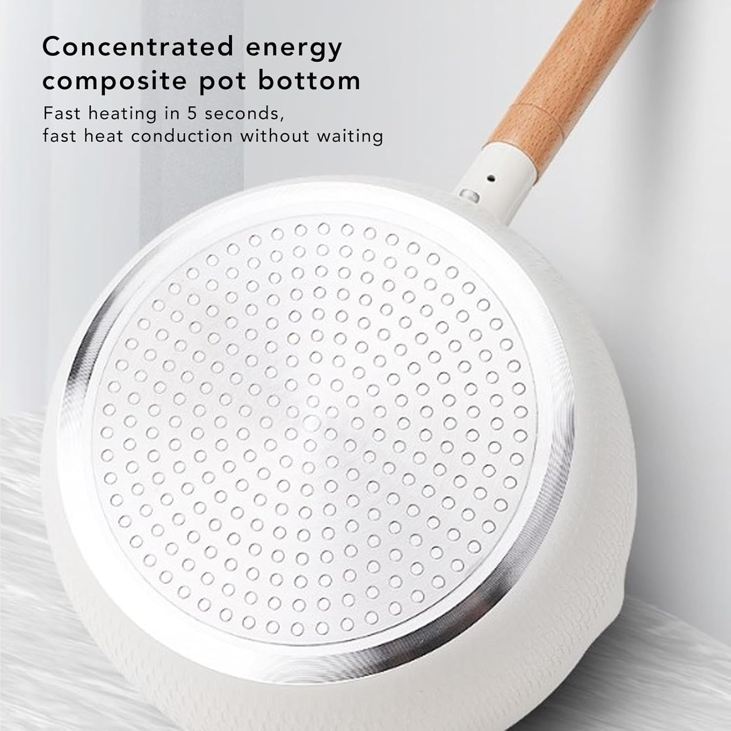 Nonstick Sauce Pan, Mini Butter Warmer Small Soup Pot Milk Pan with 2 Pour Spouts Milk Boiling Butter Melting Pot for Gas Stove Induction Cooker, Ramen Pot, PFOA (20Cm) image number 6