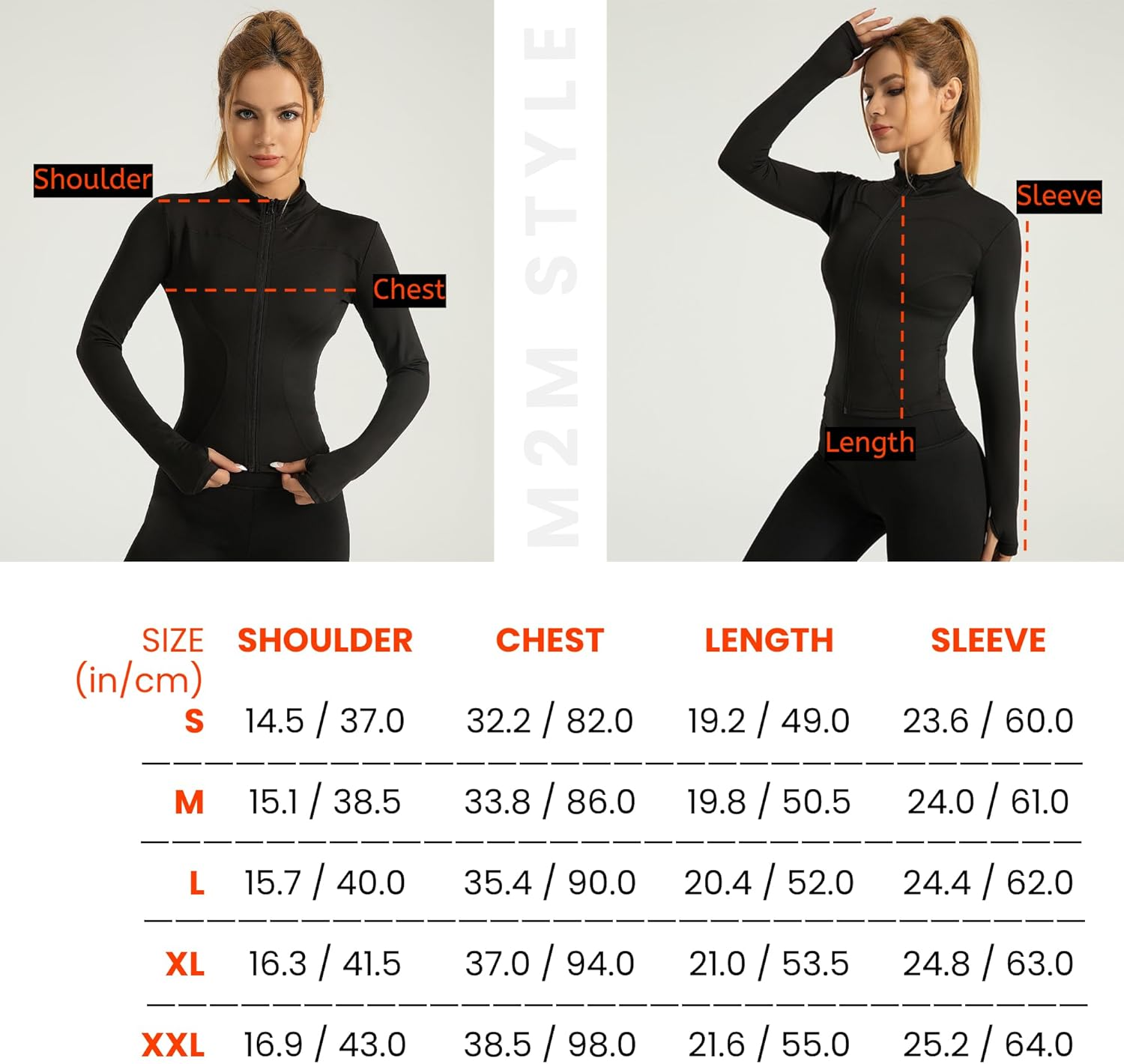 Women'S Cropped Zip up Workout Jacket &ndash; Lightweight Slim Fit Yoga & Running Sports Track Jacket with Thumb Holes | Activewear Top image number 4