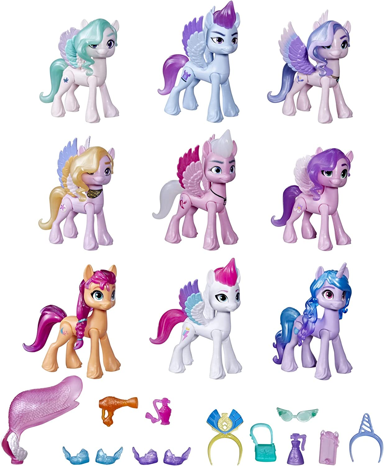 Hasbro My Little Pony - Royal Gala Collection Toy - 9 Pony Figures and 13 Accessories - Doll and Toys for Kids - Girls and Boys - F2031 - Ages 5+ image number 3