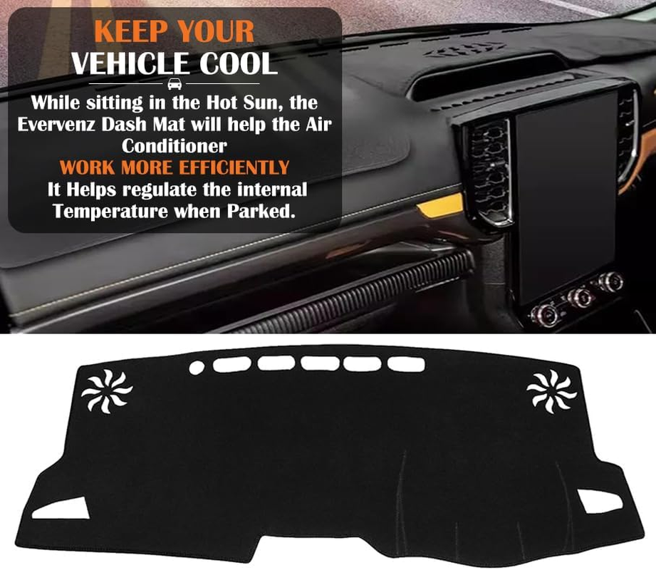 Evervenz Dash Mat for Toyota Corolla 2019 2020 2021 2022 2023 2024 2025(Not Suits Corolla Cross) Flannel（With HUD） Dash Cover Dashboard Cover Corolla02 image number 5