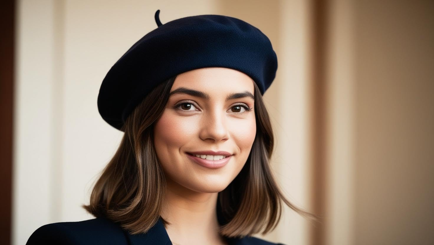 COSHAL&reg; Adult Wool Beret Hat Men Women French Style Hat Plain Classic Color Beret'S Hat'S Unisex Soft Warm Outdoor Vintage Artist Beret Hats Women Accessories image number 5