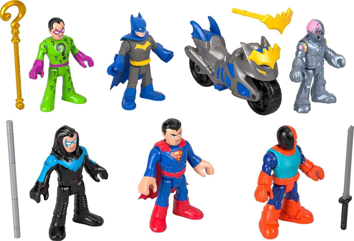 Fisher-Price Imaginext DC Super Friends Batman Toys Deluxe Figure Pack 12-Piece Playset for Preschool Pretend Play Ages 3+ Years image number 3