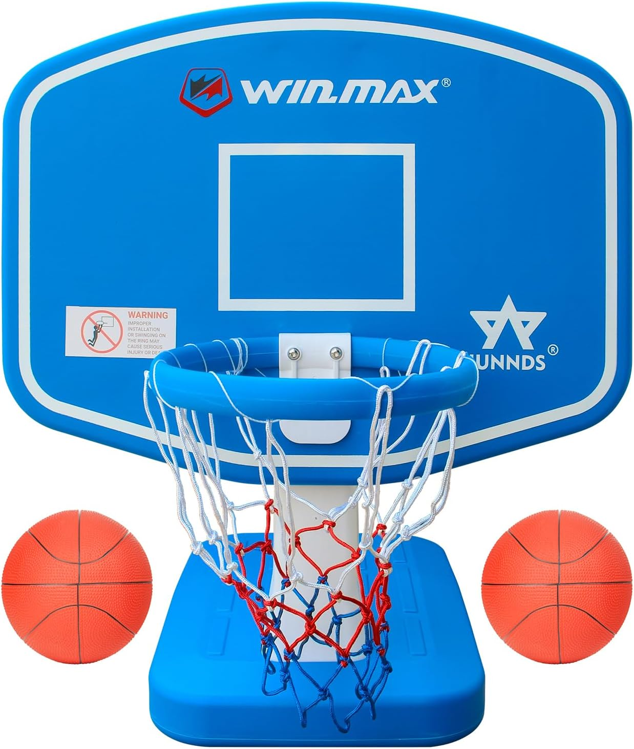 Win.Max Sports Pool Basketball Hoop, 33 Inch Waterproof Swimming Pool Basketball Hoop,Portable Poolside Basketball Goal System for Kids Adults, with 2 Balls and Air Pump image number 5