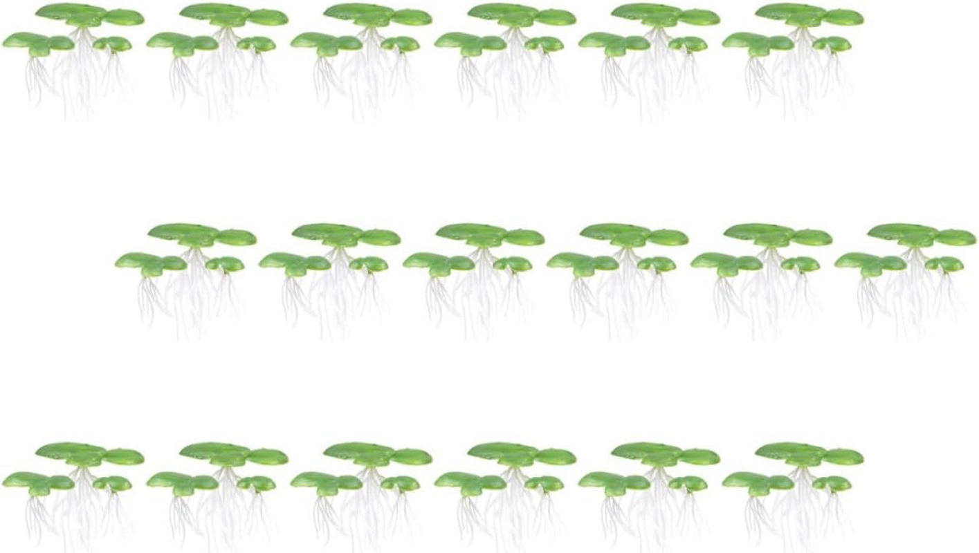 Housoutil 54Pcs Fake Duckweed Aquarium Plants Lifelike Floating Decorations for Fish Tank Premium Lightweight for Natural Aquatic Landscapes Fish image number 5