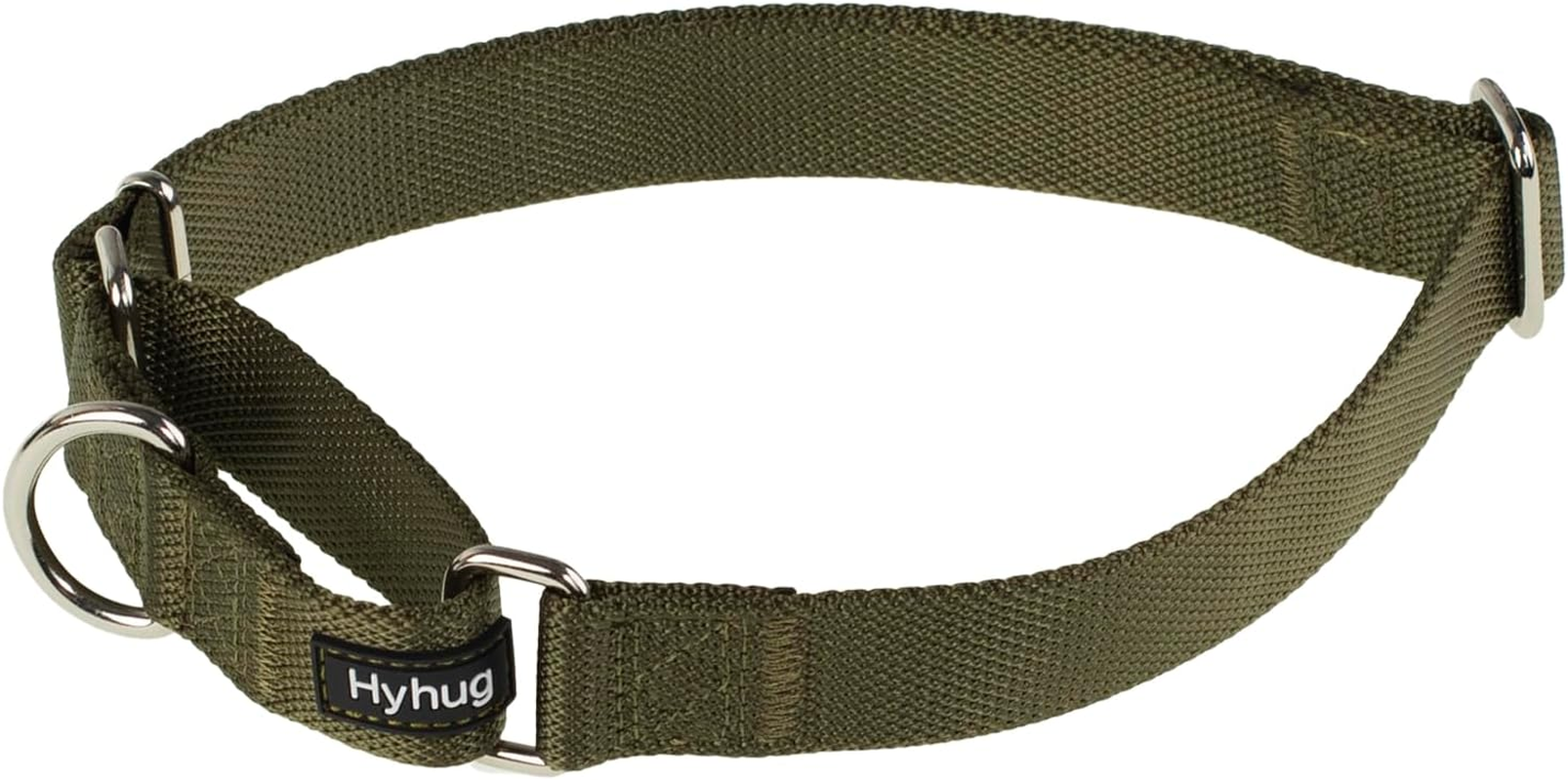 Hyhug Improved Design Nylon Webbing, Cold Water Washing Does Not Fade, Not Polluting Dog Hair, Wear Resistant and Not Prone to Fuzzing. No Slip Training Martingale Collar. (Large, Candy Pink)