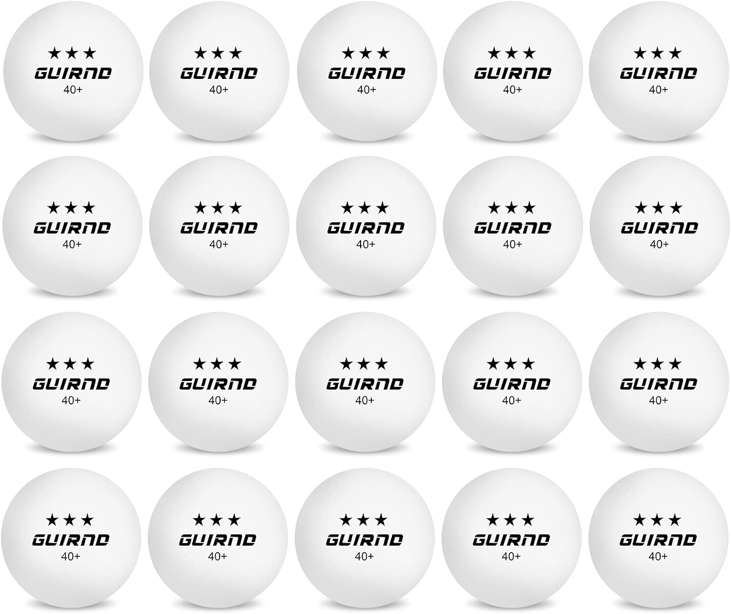 20 Pack Ping Pong Balls, 3 Star Table Tennis Balls, 40+ Pong Ball Competition and Recreational Play, Abs Ping Pong Ball, Games, DIY