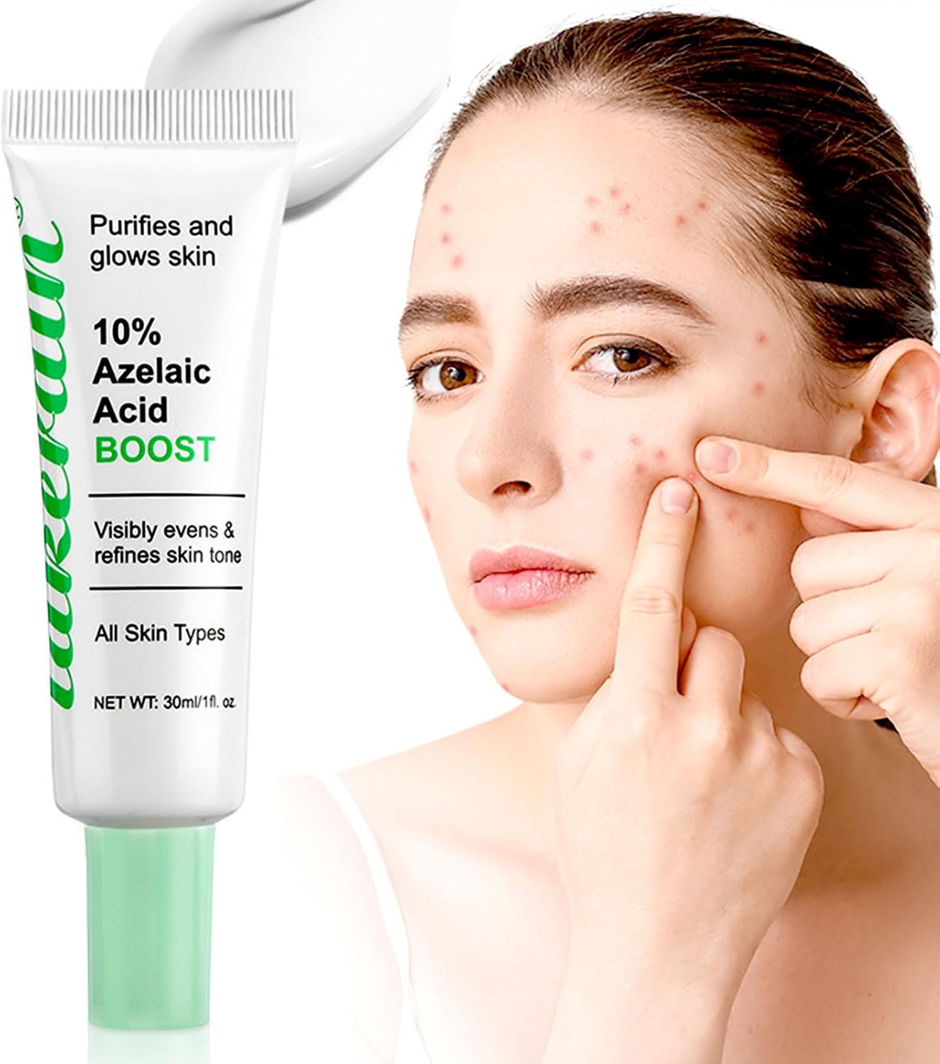Ai-Uchoice Azelaic Acid 10% Cream for Face Body, 0.7 OZ Acid Acne Gel with Salicylic Acid for Skin Balancing Nourishing for Sensitive Skin Care & Daily Routines (10% Azelaic Acid Cream) image number 6