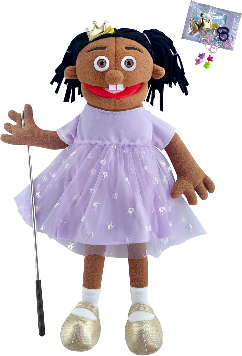 Rodayna 25", Black Girl, Full Body, Ventriloquist Style Puppet,Hand Puppet image number 5