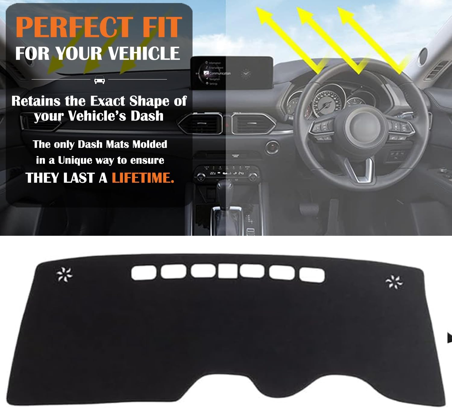 Evervenz Dash Mat for MG4 2023 2024 2025 Flannel（Without HUD） Dash Cover Dashboard Cover MG401 image number 6