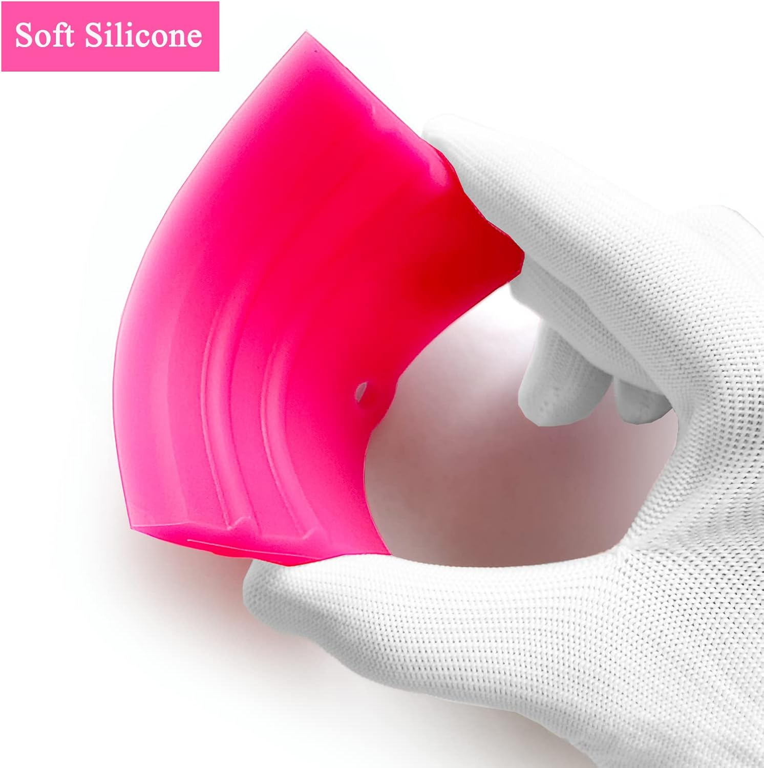 Umaki 4.3'' X 2.9'' Silicone Pink Squeegee, Flexible Small Squeegee for Car Paint Protection Film, Vinyl Wrap, Tinting Film and Screen Printing, Water Blade for Sink, Glass, Tiles, Mirror image number 2
