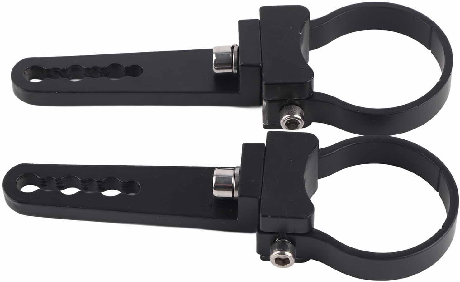 2 Pcs 1"-3" Bull/Roll Bar Mount Bracket Clamps Holder Aluminum Alloy Black Style LED Car Truck off Road Work Light with 2 L Shaped Wrench & 2 Sponge Pads (2In) image number 2
