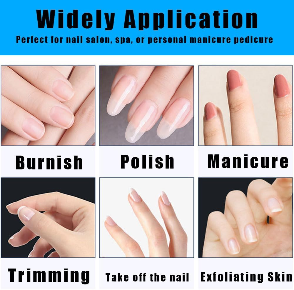 Yakamoz 5Pcs Nail Drill 5 in 1Bits Set, 2.35Mm Shank Ceramic Nail Polish Head Drill Bits Electric Manicure Nail File Bit for Acrylic Nail & Manicure Pedicure image number 2