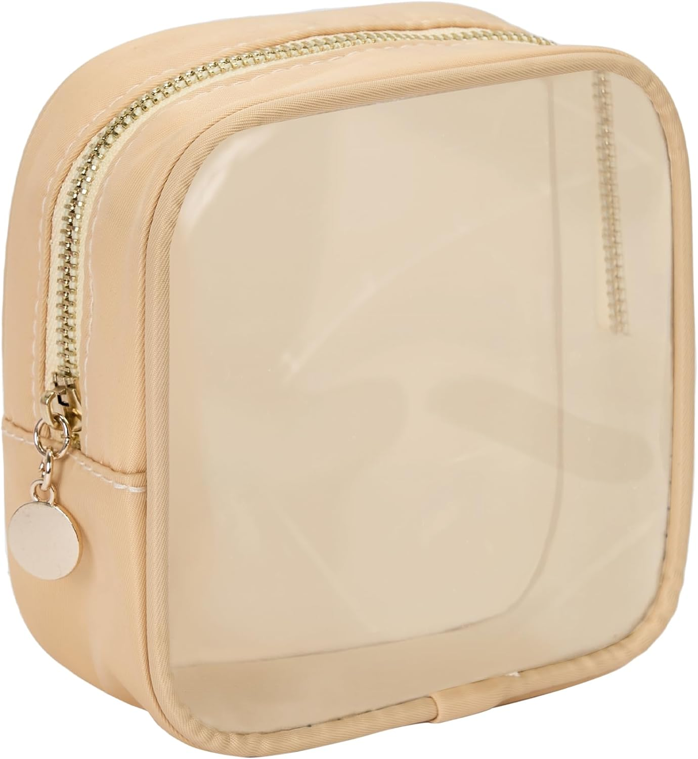 Clear Cosmetic Bag Mini Makeup Bag Women Small Cosmetic Bag for Purse Zipper Cute Pouches Make up Travel Toiletry Essentials Preppy Purse Organizer Bags, Black, Fresh, Minimalist, Modern