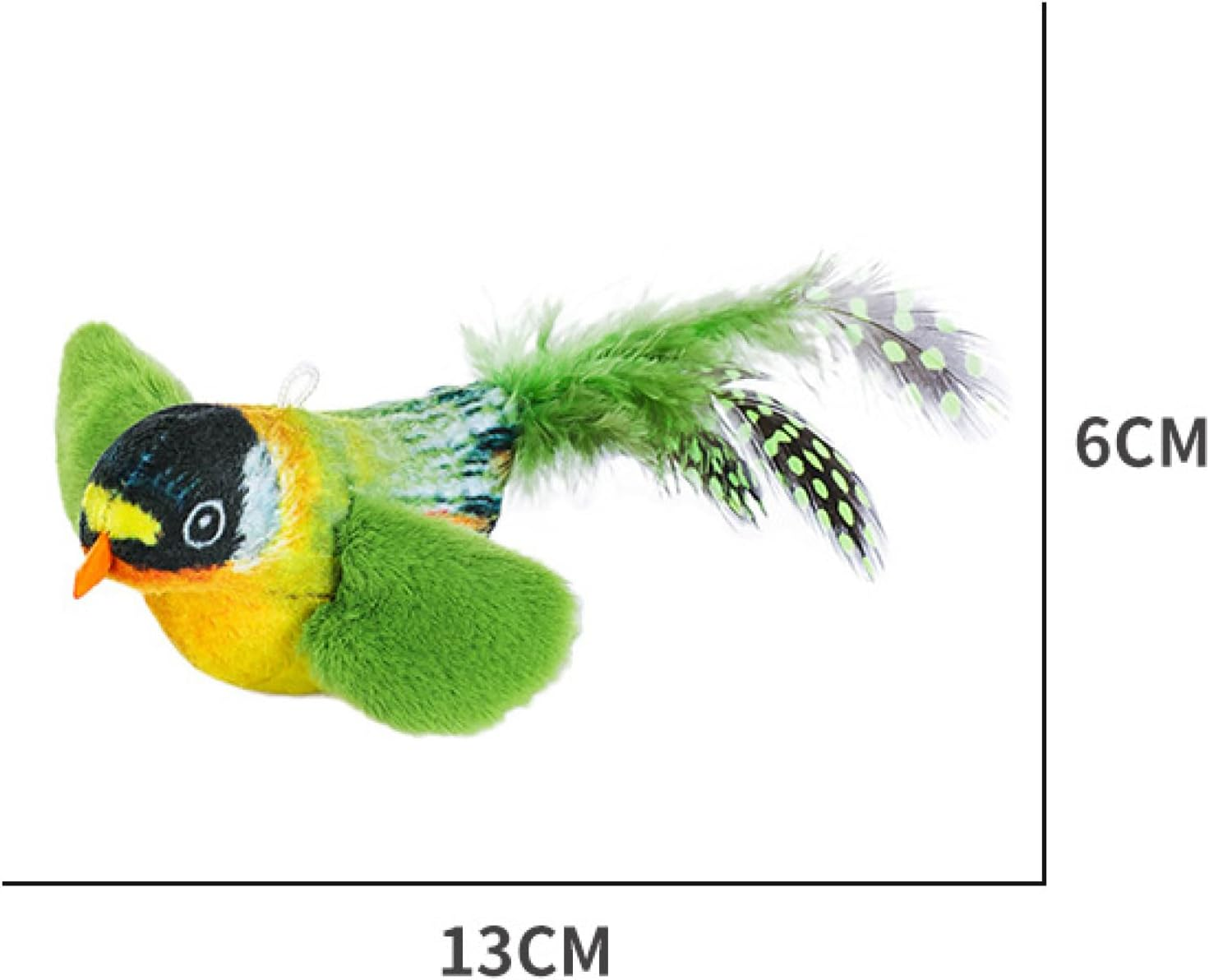 Cat Toys Vocalize Feathers, Birds, Kittens Nibble Toys, Cat Teasing Stick Supplies (Know More Blue) image number 4