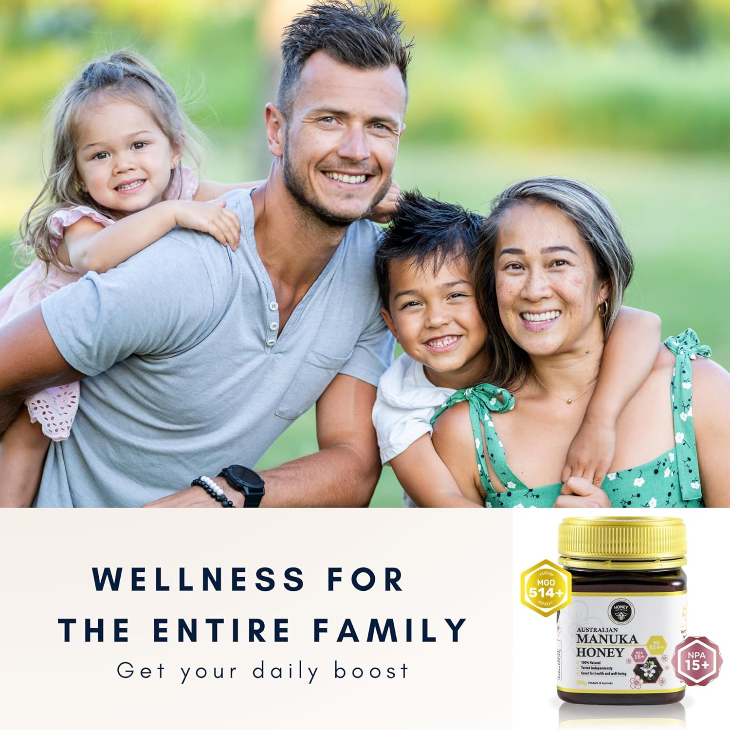 Manuka Honey MGO 514+ | Raw, Organic, Pure Certified Australian Honey for Immunity Support & Vitality | Natural Sweetener & Health Boost | Medical Grade, Nutrient-Rich Honey | 250G image number 2