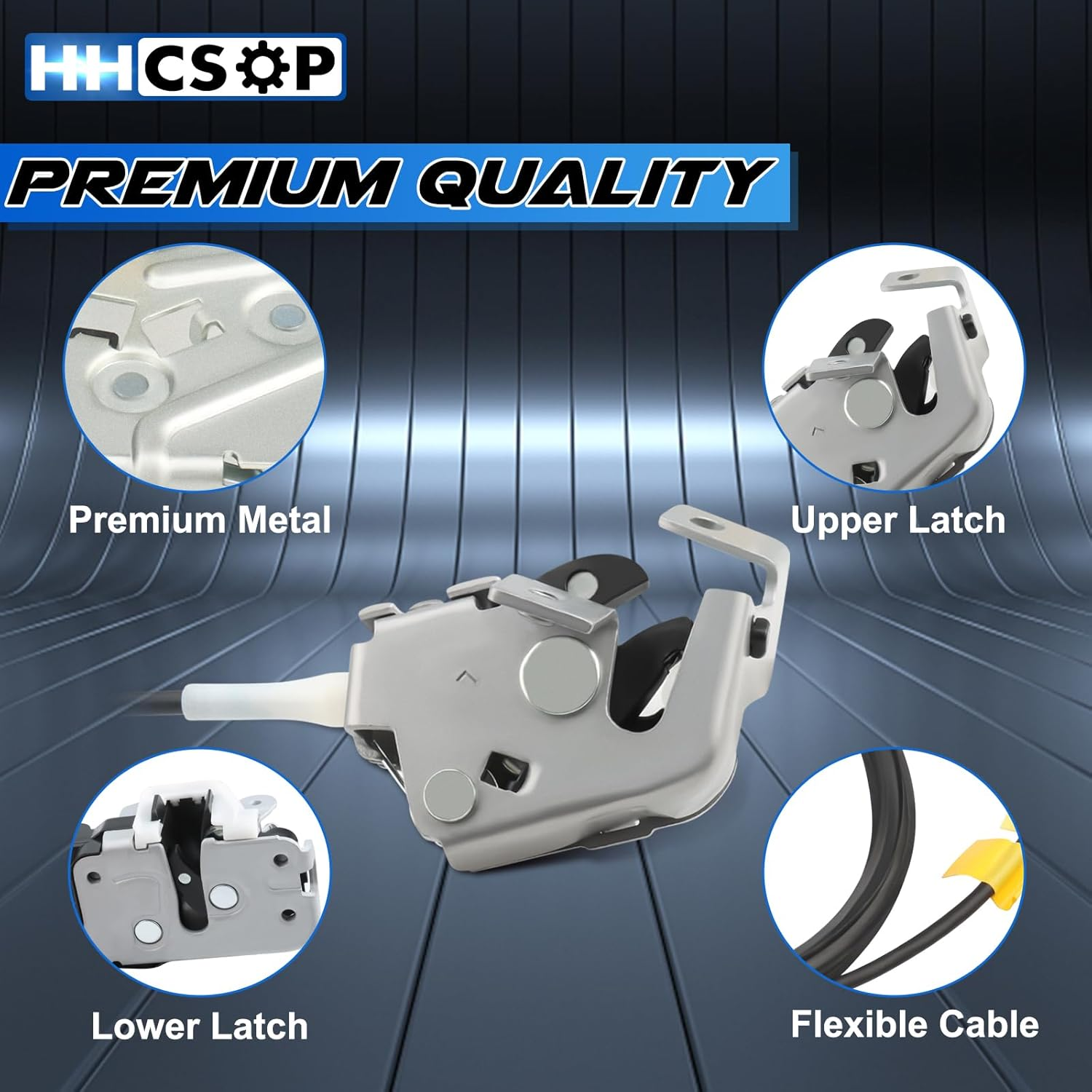 Rear Door Lock Latch & Cable Left Driver Side for 1999 2000 2001 2002 2003 2004 2005 2006 2007 Ford F250 F350 F450 F550 Super Duty Upper and Lower Latches Assembly Replace 6C3Z-28264A01-A image number 3