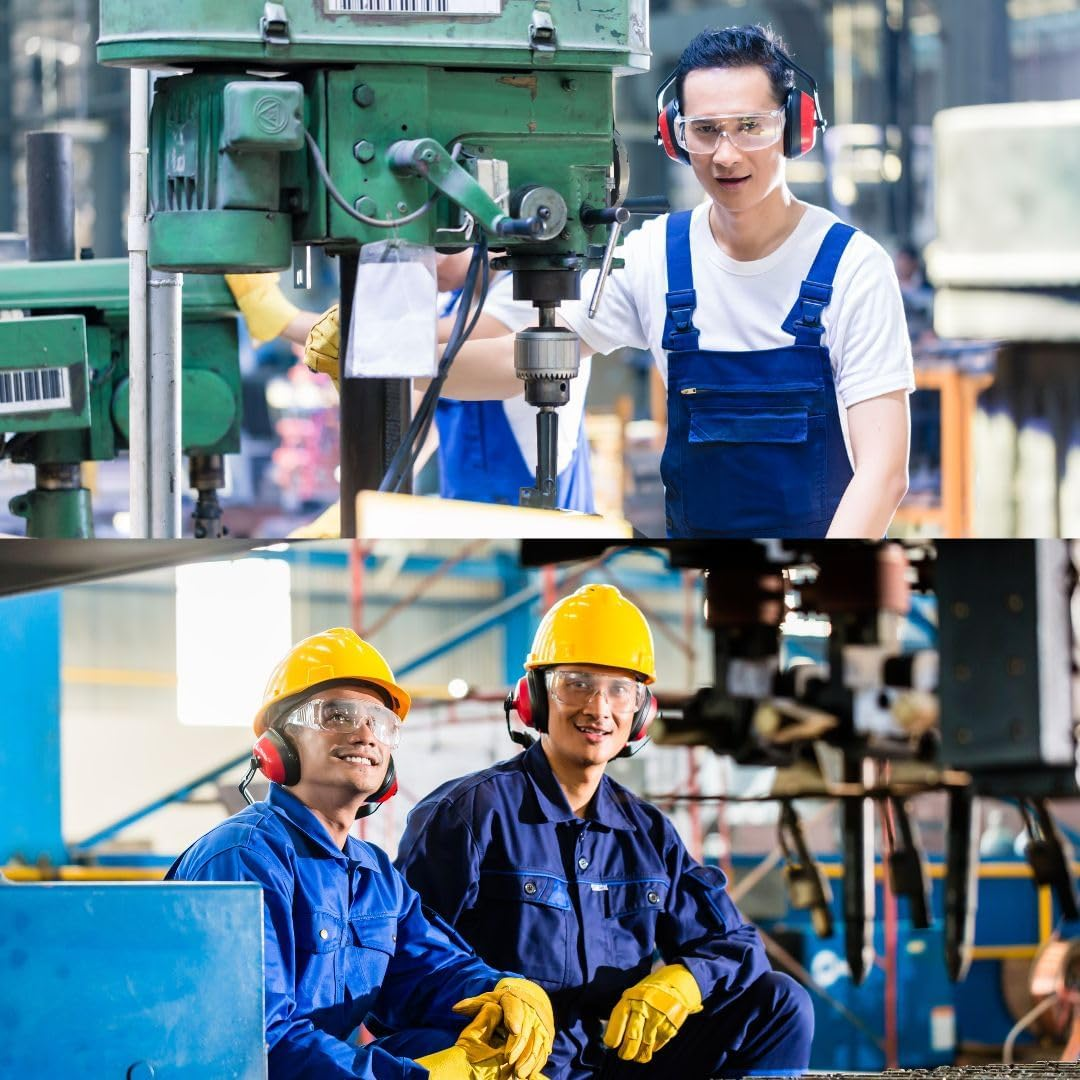 Shield Right Extreme Performance Ninja Safety Earmuffs 35Db Hearing Protection, Adjustable & Foldable, Memory Foam Ear Cushions, Industrial-Grade, Gardening, Construction, DIY image number 4