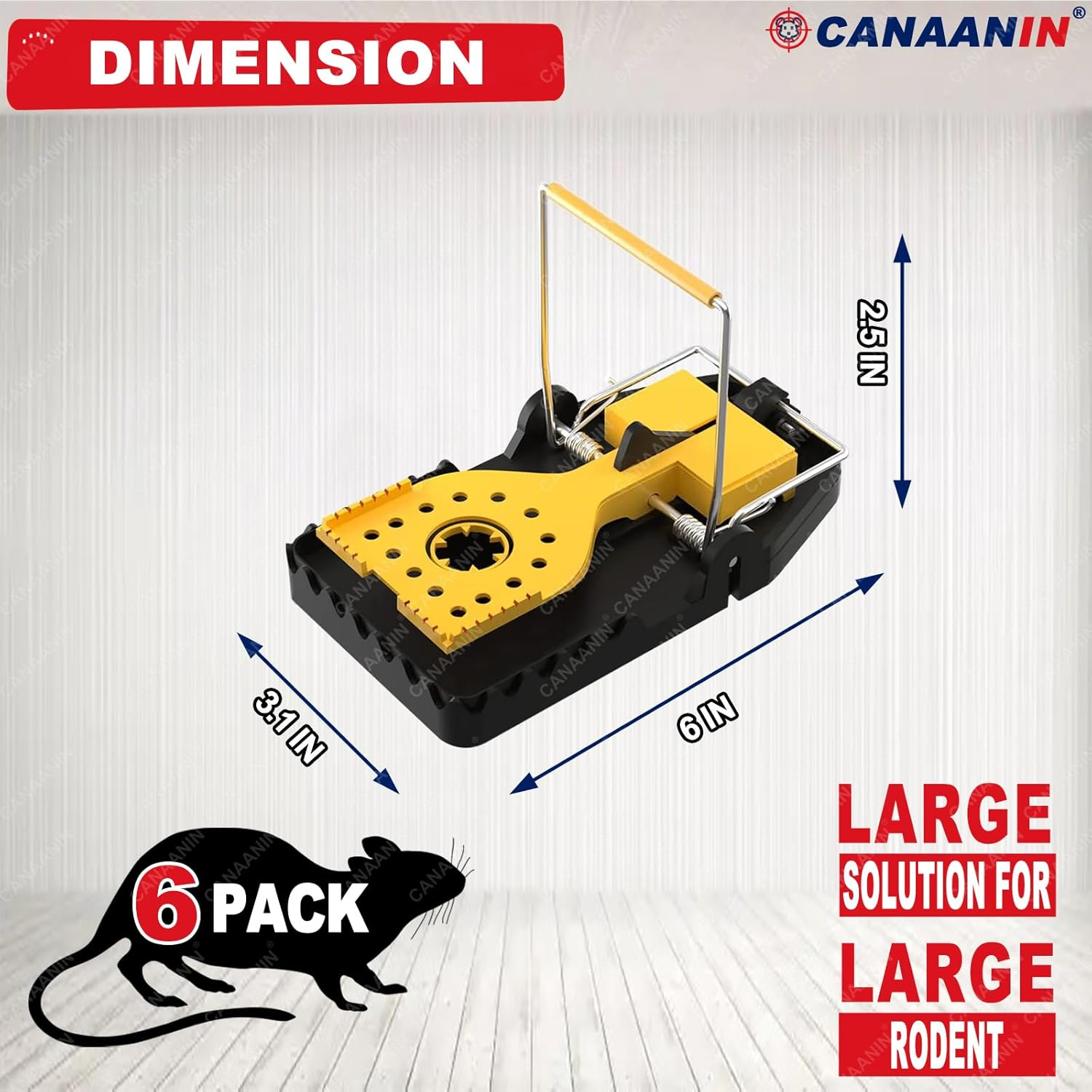 Rat Trap Mouse Trap That Work Multi Heavy-Duty Reusable Indoor-Outdoor Snap Trap Quick Effective Sanitary Safe, Pest Control for Rodent Mouse Mice (Upgrade Lage 6Pack) image number 4