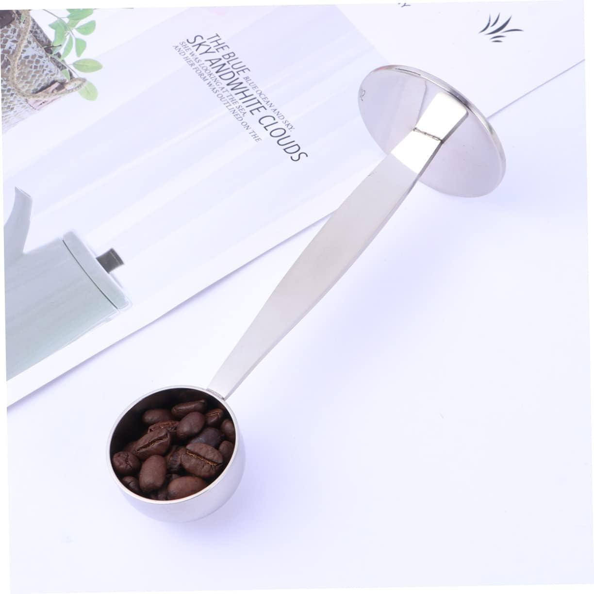 LIGIGWASH 10G Espresso Tamper Spoon and Coffee Measure Scoop Stainless Steel Dual Function Tool for Ground Coffee Cocoa and Tea Easy to Clean and Dishwasher Safe