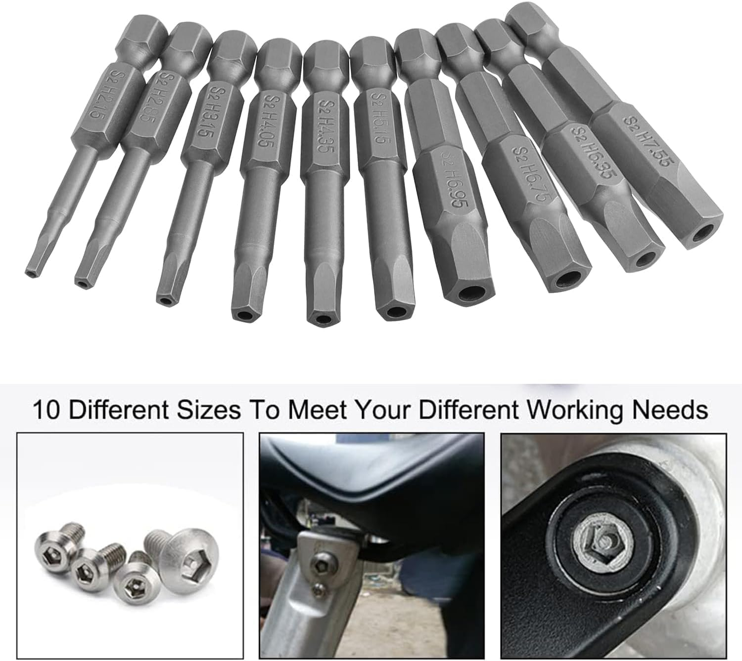 Bestgle 10 Pcs Magnetic Pentagon Head Screwdriver Bits Set 1/4 Inch Hex Shank Security Tamper Proof Pentagonal Screwdriver Bit 5 Sided Screw Driver Drill Bits, 50Mm image number 1