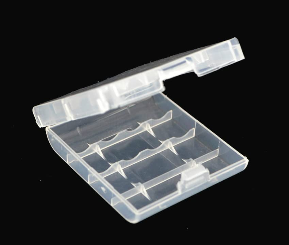 4 X Plastic AA AAA Battery Container Batteries Storage Case Batteries Holder (White) image number 2